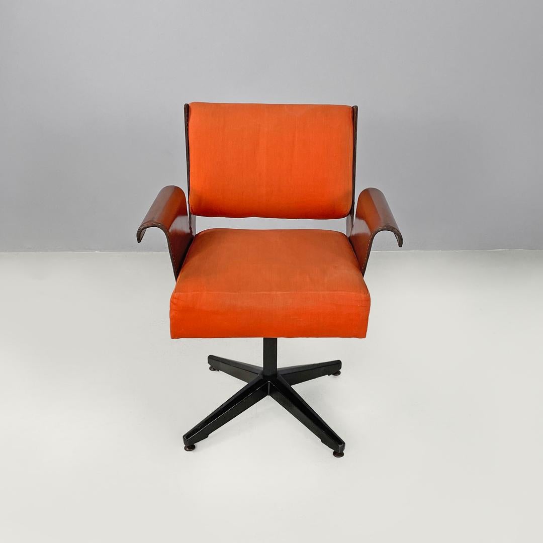 Metal Italian mid-century modern office chair Gustavo Pulitzer-Finali for Arflex 1960s