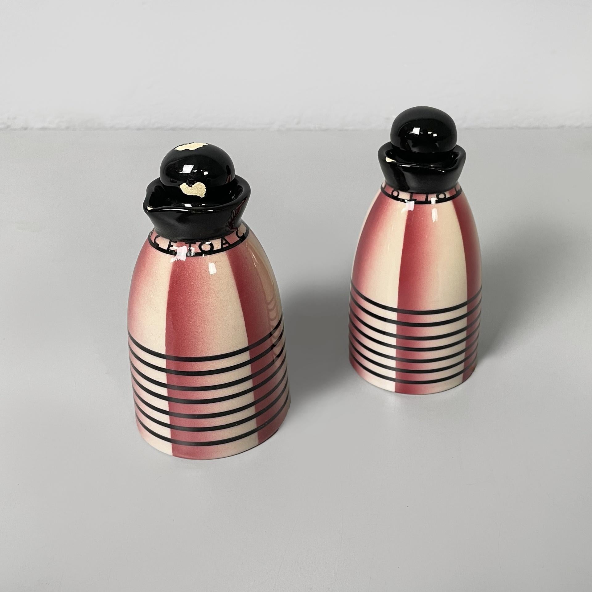 Service à huile et vinaigre italien moderne du milieu du siècle par Rometti Umbertide, années 1950 État moyen - En vente à MIlano, IT