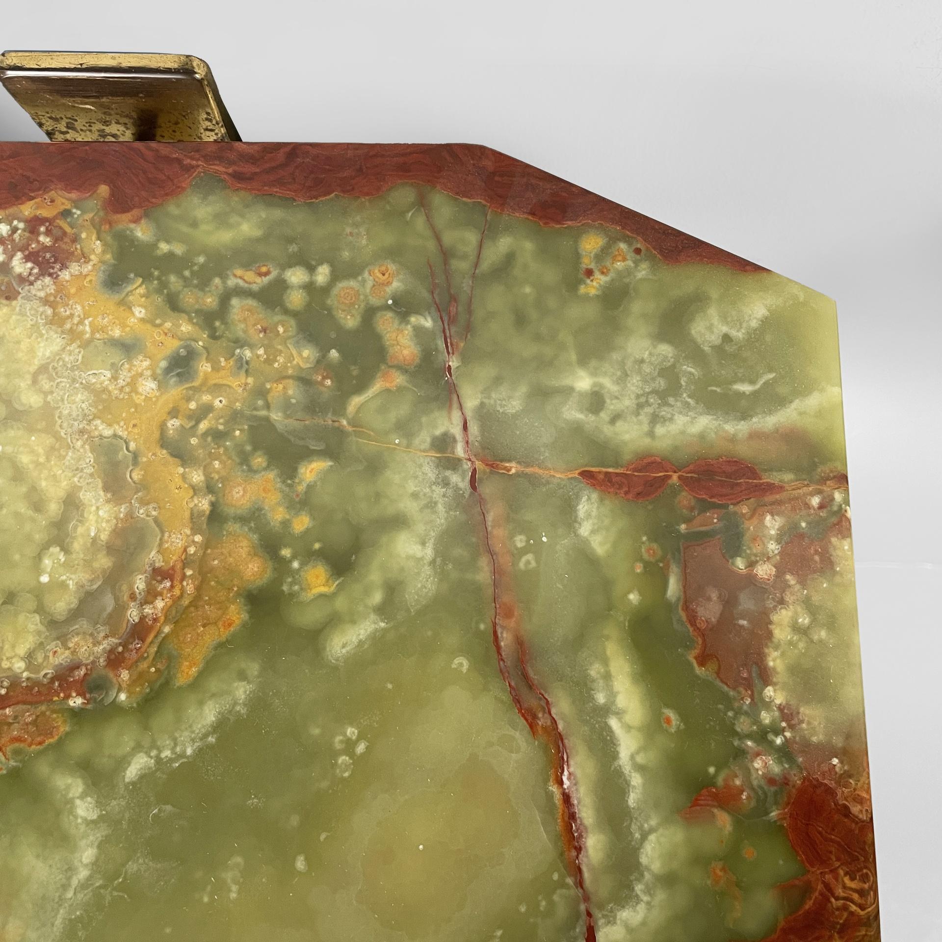 Tables de chevet italiennes mid-century modern en onyx et laiton par Azucena, années 1960. en vente 5