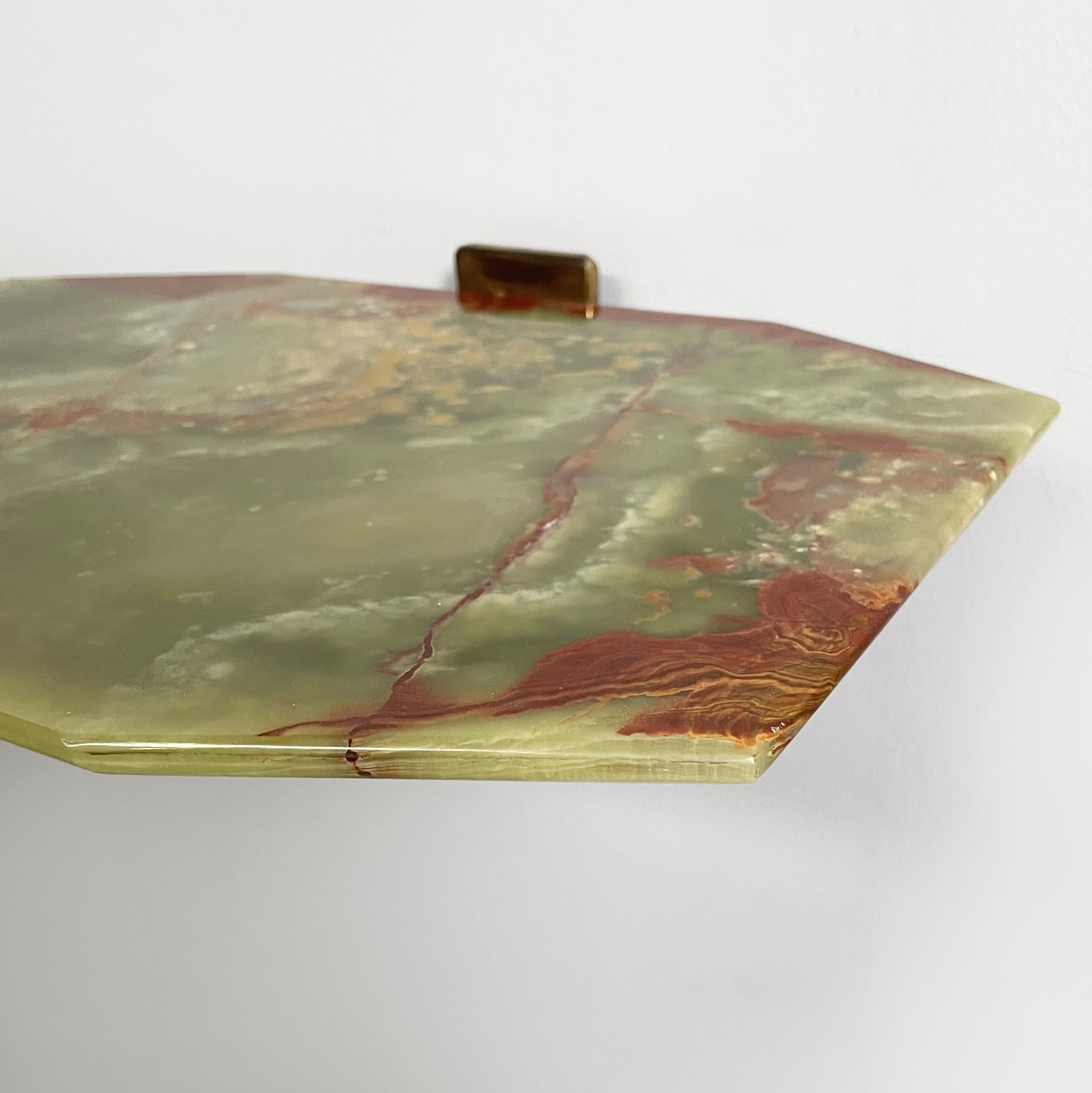 Tables de chevet italiennes mid-century modern en onyx et laiton par Azucena, années 1960. en vente 6