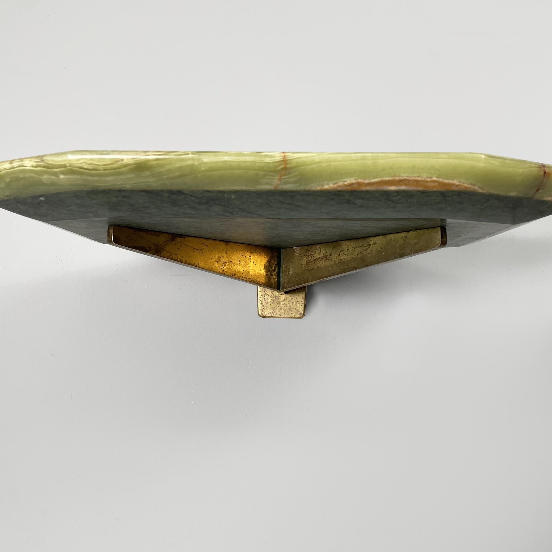 Tables de chevet italiennes mid-century modern en onyx et laiton par Azucena, années 1960. en vente 7