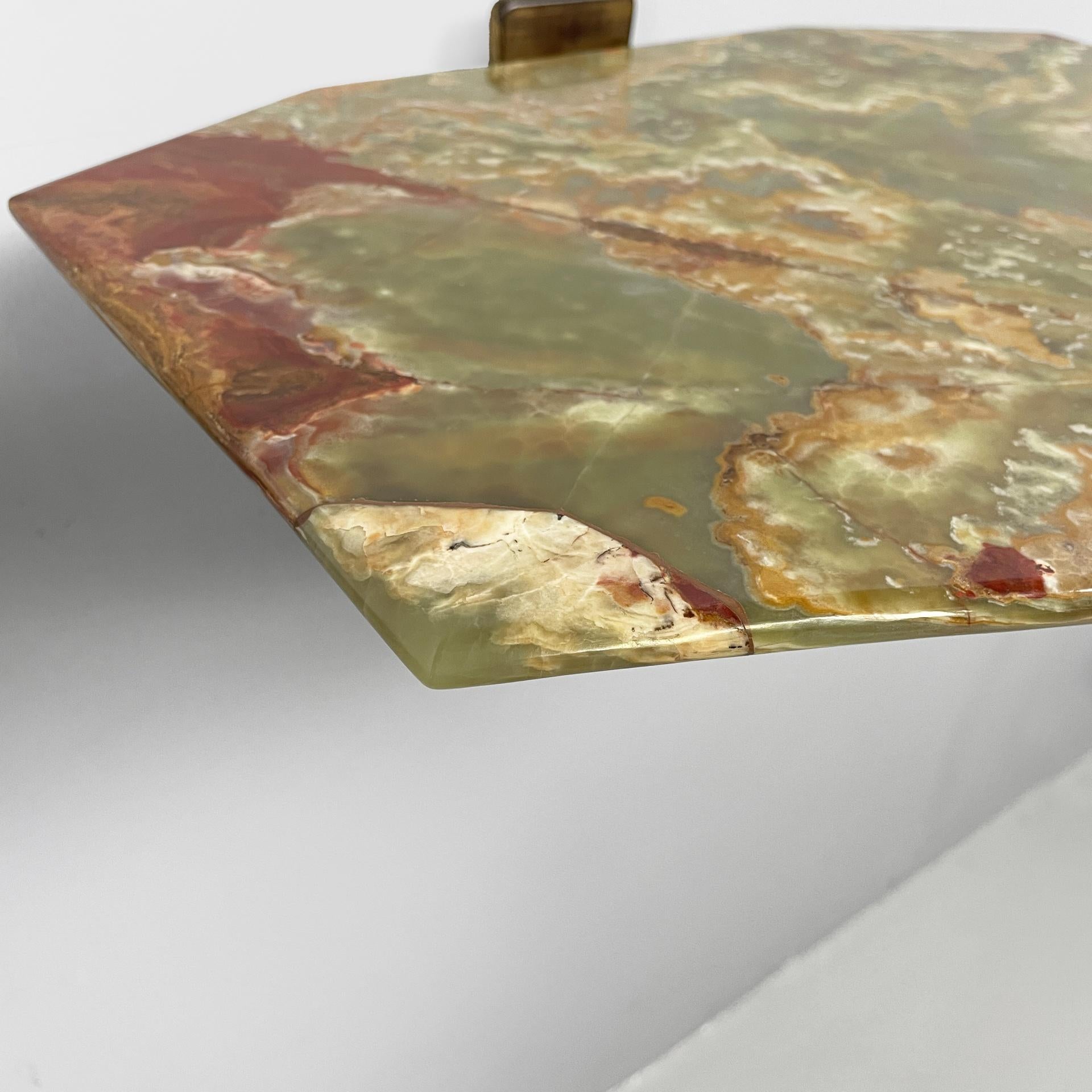 Tables de chevet italiennes mid-century modern en onyx et laiton par Azucena, années 1960. en vente 1
