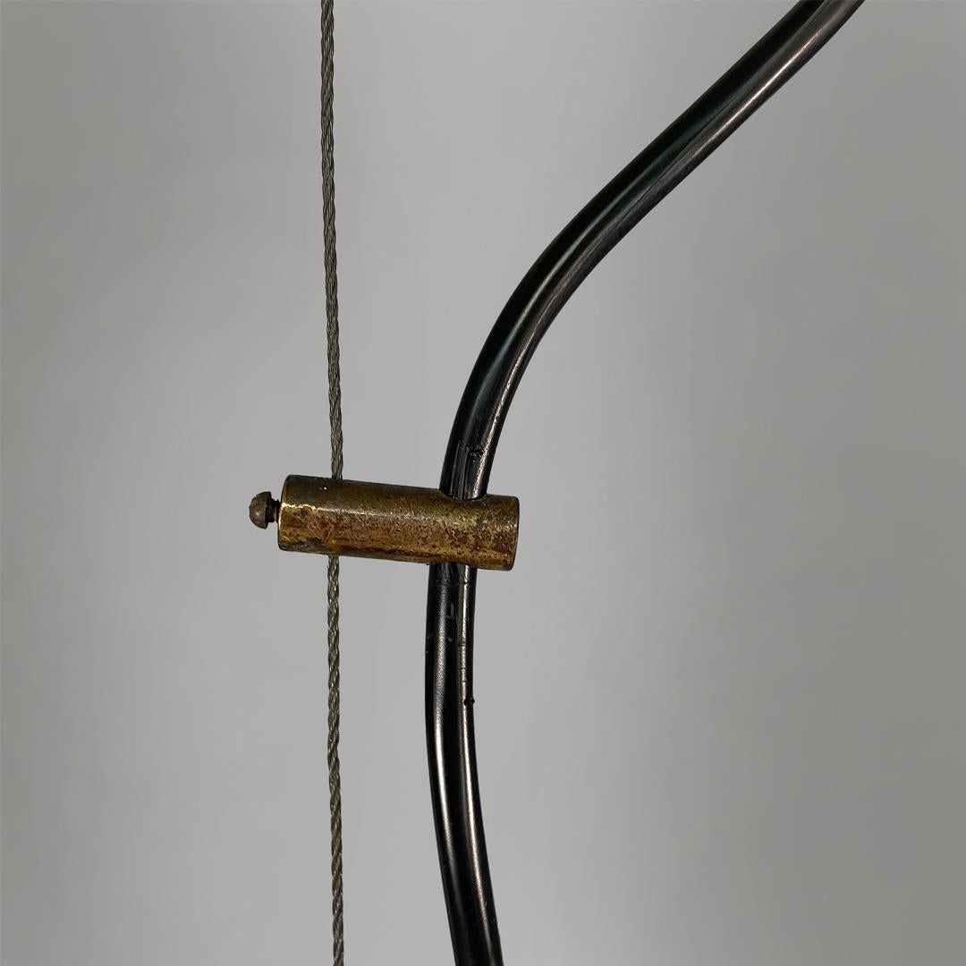 Plafonnier italien en verre opalin 1104 pour Stilnovo, du milieu du siècle dernier, années 1960 en vente 1