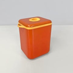 Italian mid-century modern orange plastic ice cube tray by Kartell Samco, 1960s