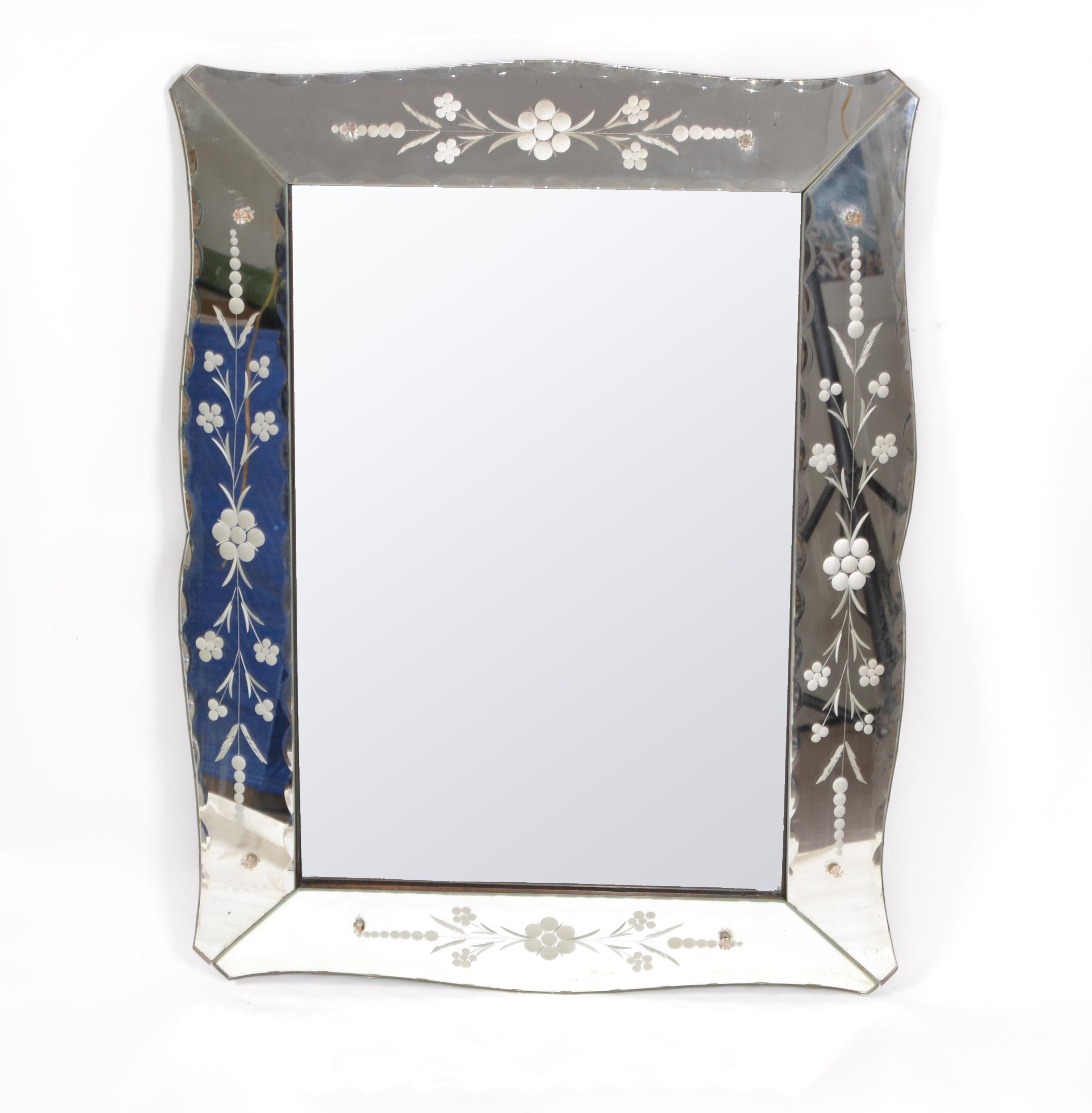 etched wall mirrors decorative