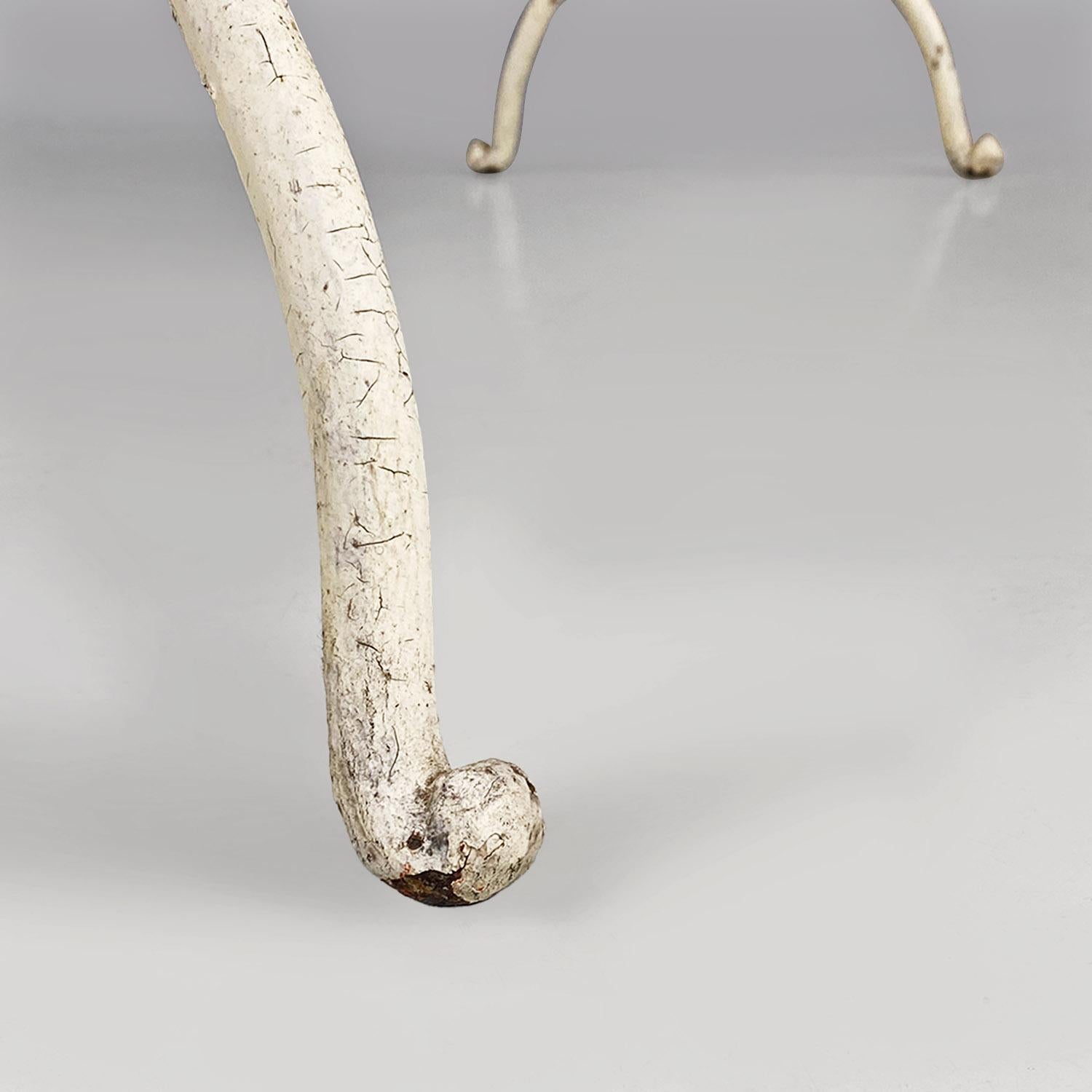 Banc d'extérieur italien en fer forgé micro-perforé de style moderne du milieu du siècle dernier, années 1950. en vente 3