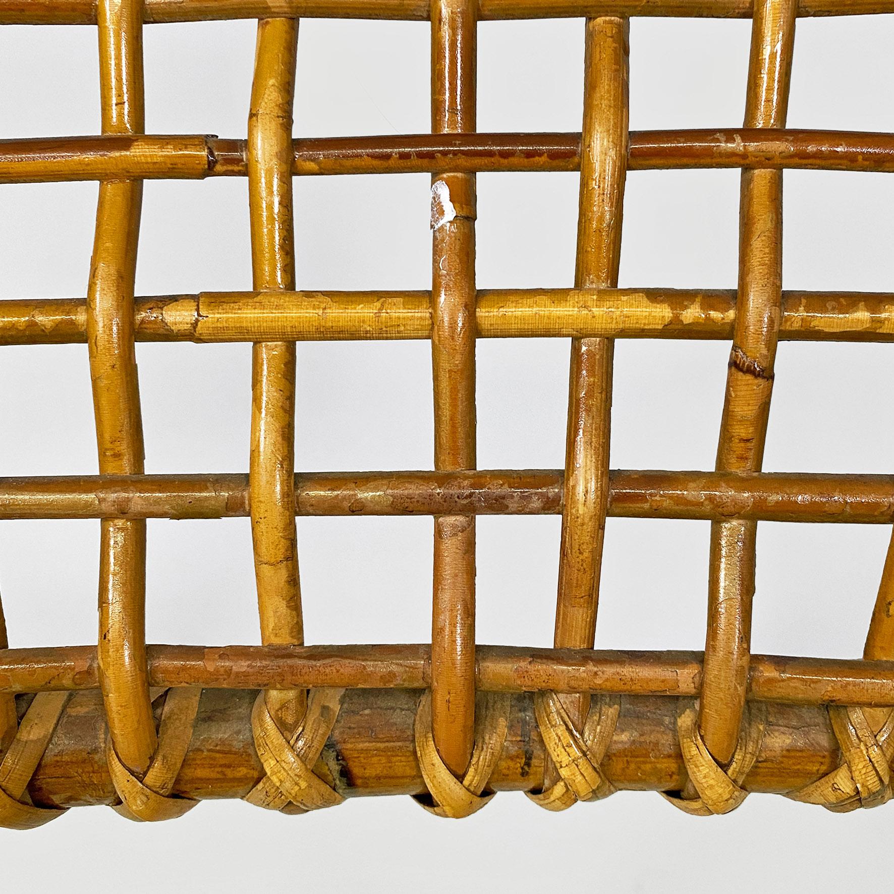 Italian mid-century modern outdoor rattan chairs with armrests, 1960s For Sale 10
