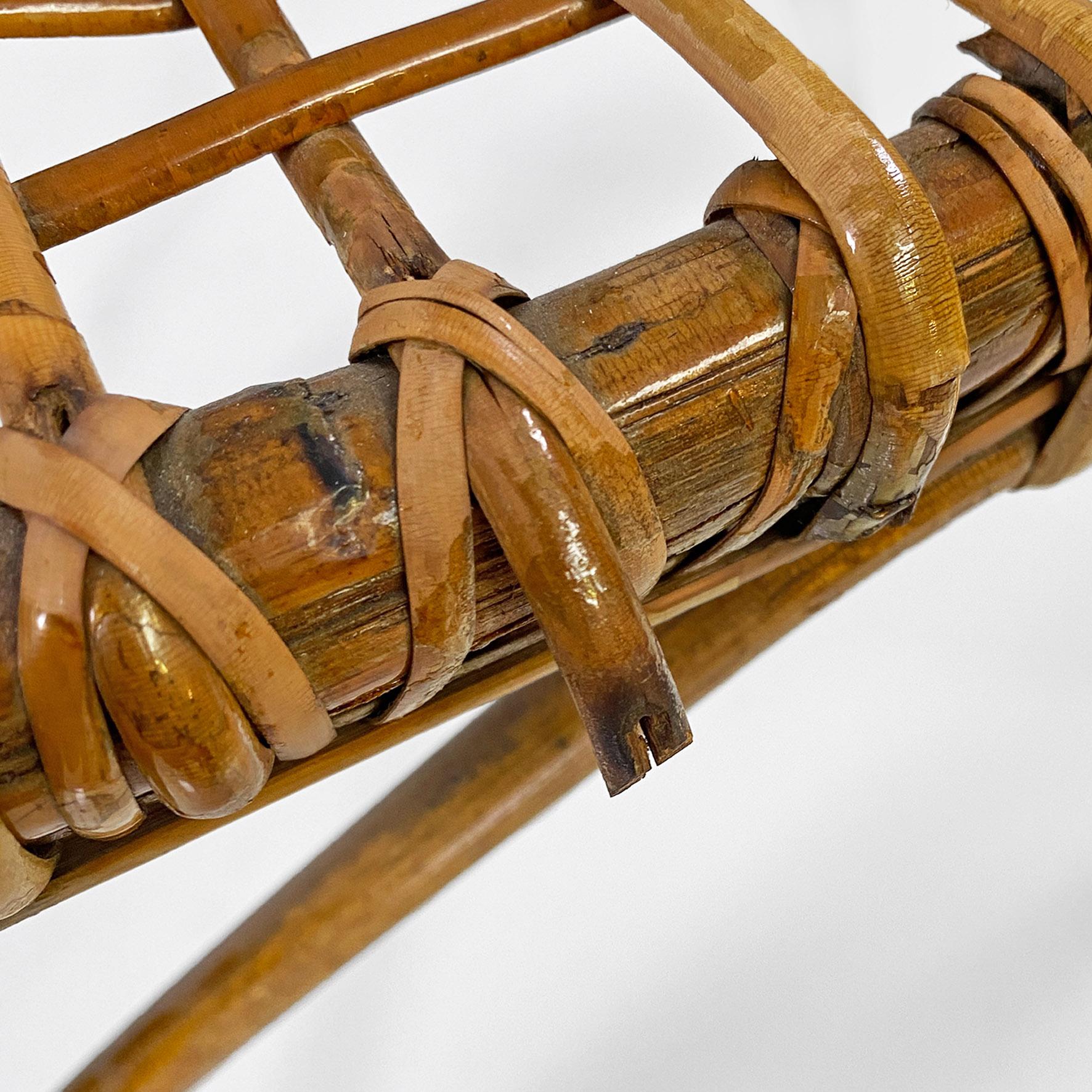 Italian mid-century modern outdoor rattan chairs with armrests, 1960s For Sale 13