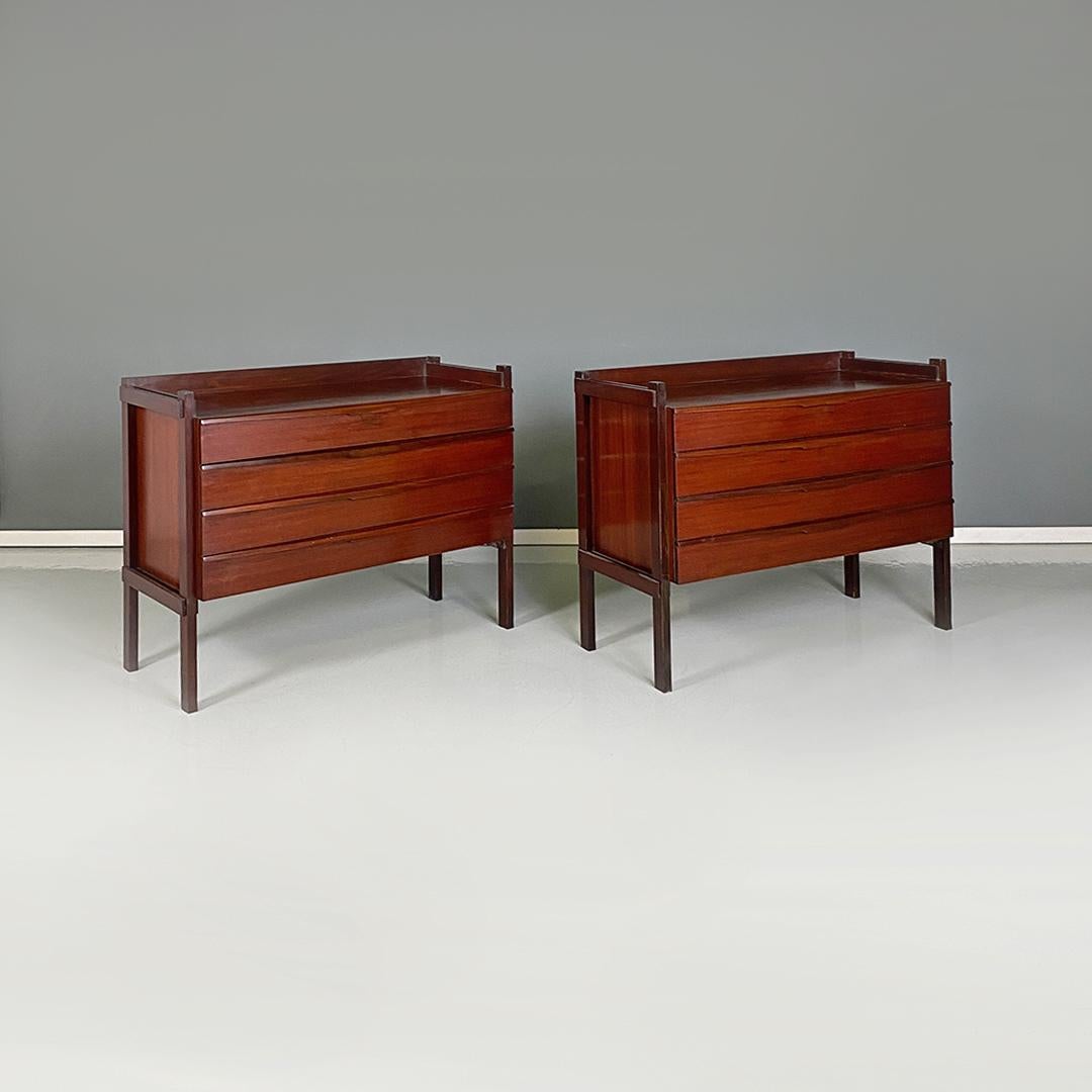 Italian Mid-Century Modern Pair of Bedroom Chests of Drawers, 1960s 8