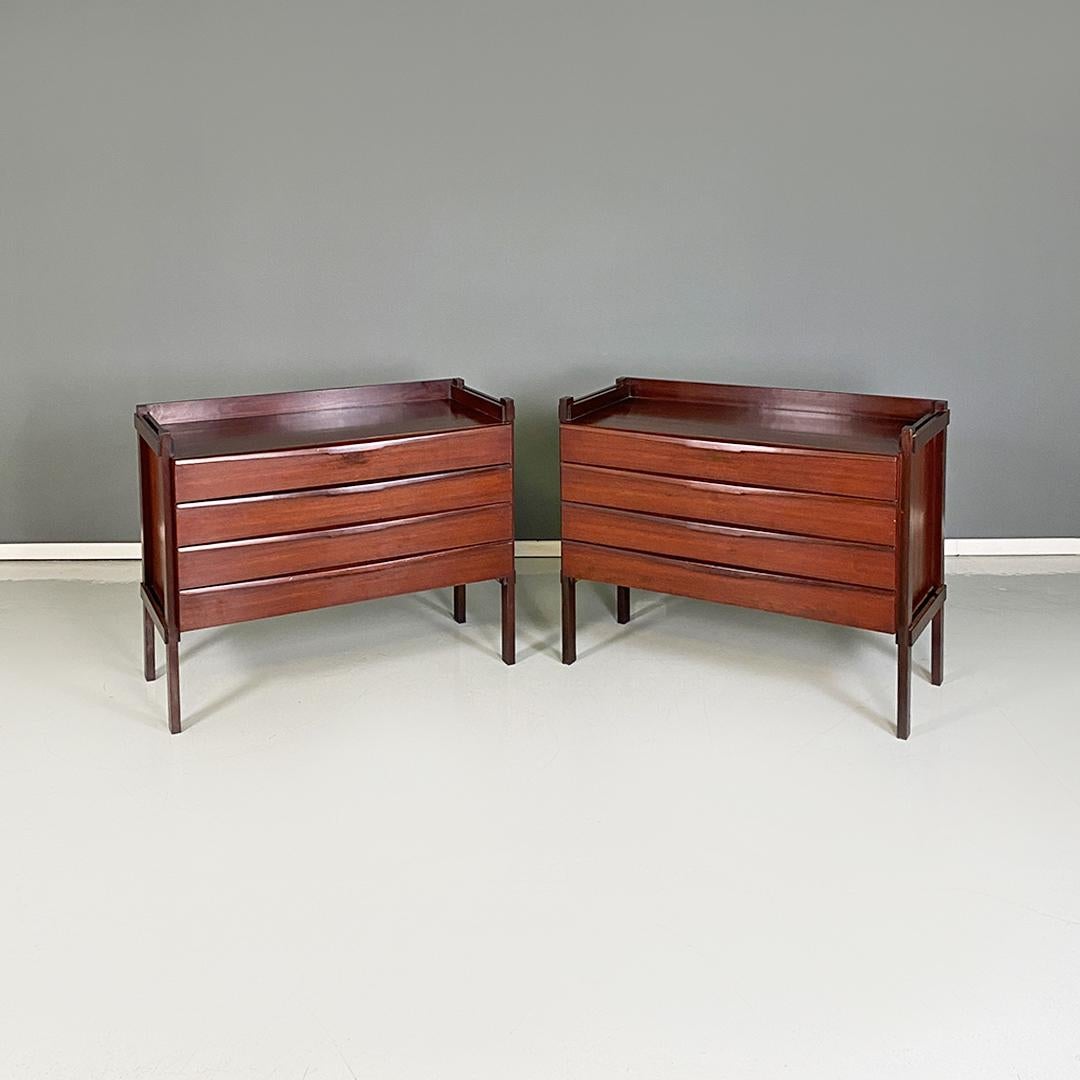 Italian Mid-Century Modern Pair of Bedroom Chests of Drawers, 1960s 9