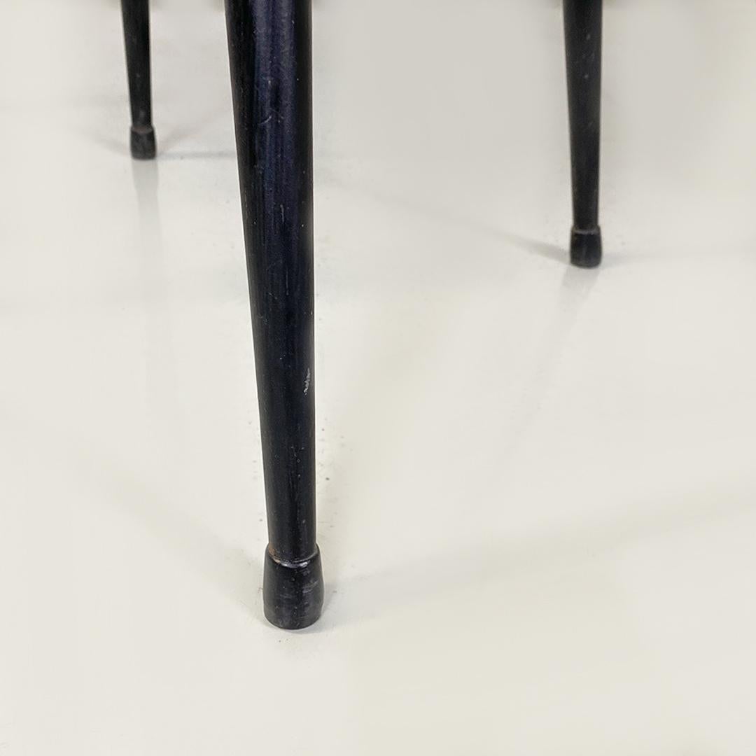 Pareja de mesas de bar italianas de mediados de siglo en metal negro y verde ácido, años 50 en venta 6