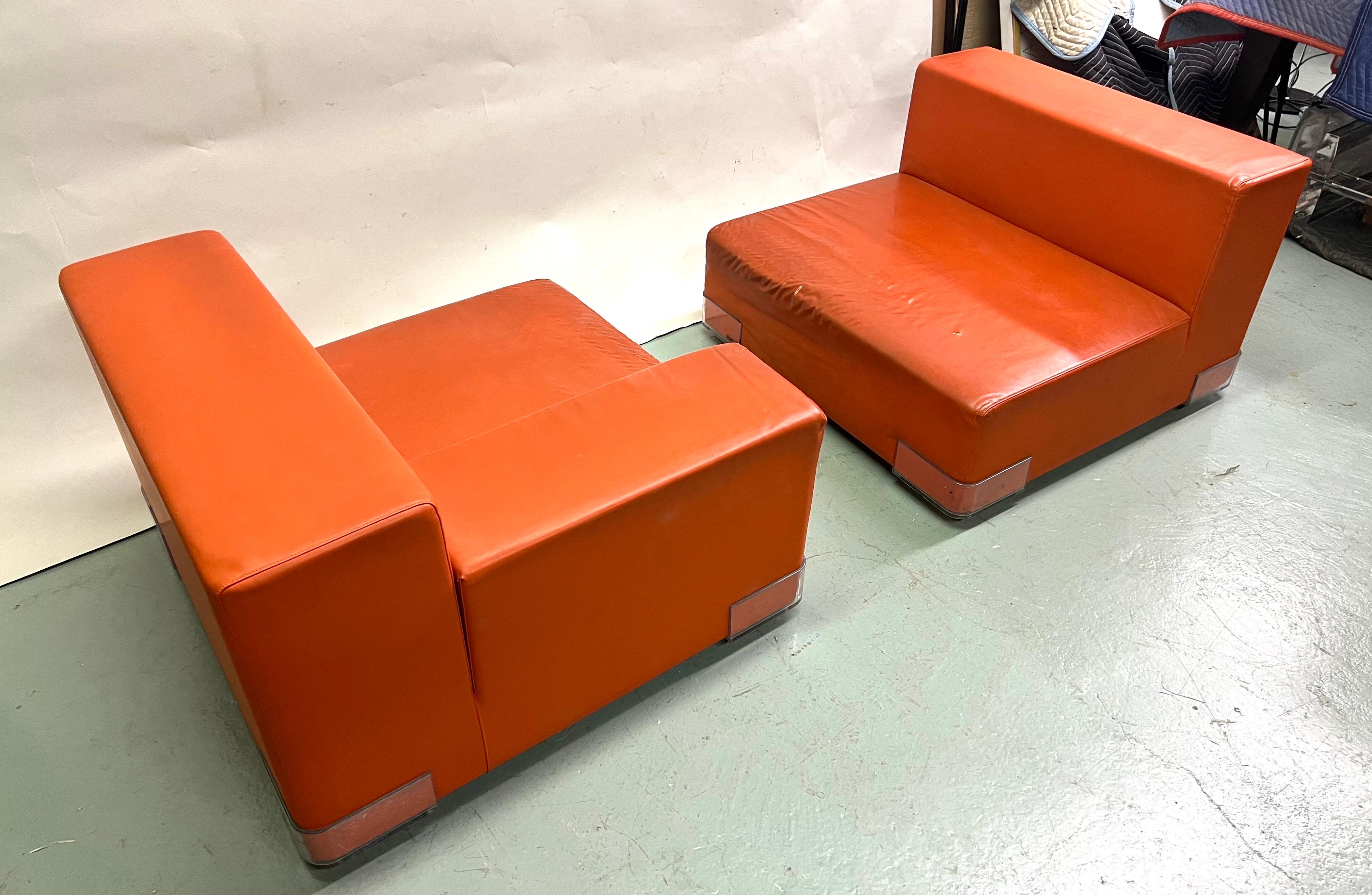 Italian Mid-Century Modern Pair of Lounge Chairs by Piero Lissoni   In Good Condition For Sale In New York, NY