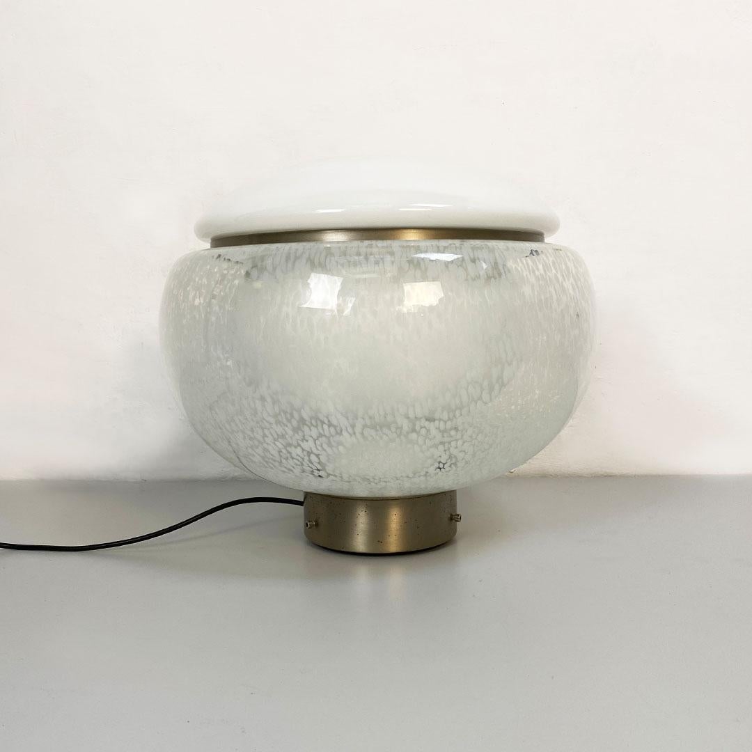Italian Mid-Century Modern Pair of Murano Glass and Steel Table Lamps, 1960s For Sale 5