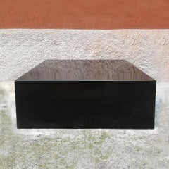 Italian Mid-Century Modern Parallelepiped in Glossy Black Plastic, 1970s