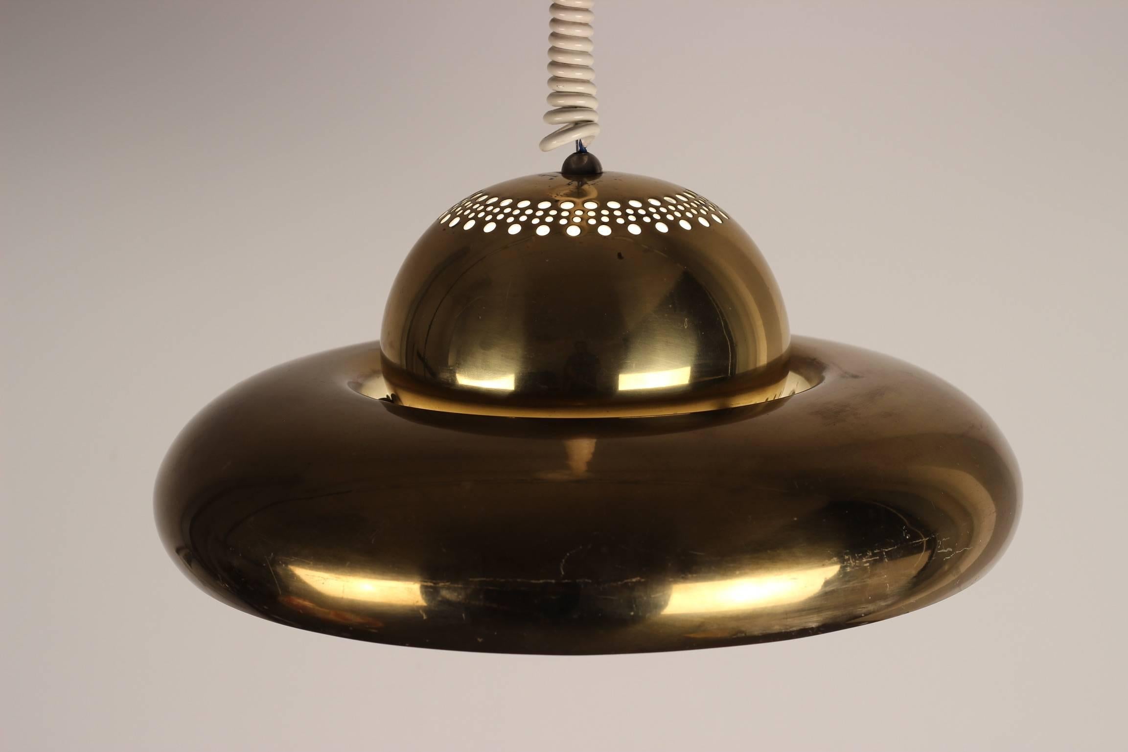 Brass Italian Mid-Century Modern Pendent Lights Designed by Afra and Tobia Scarpa