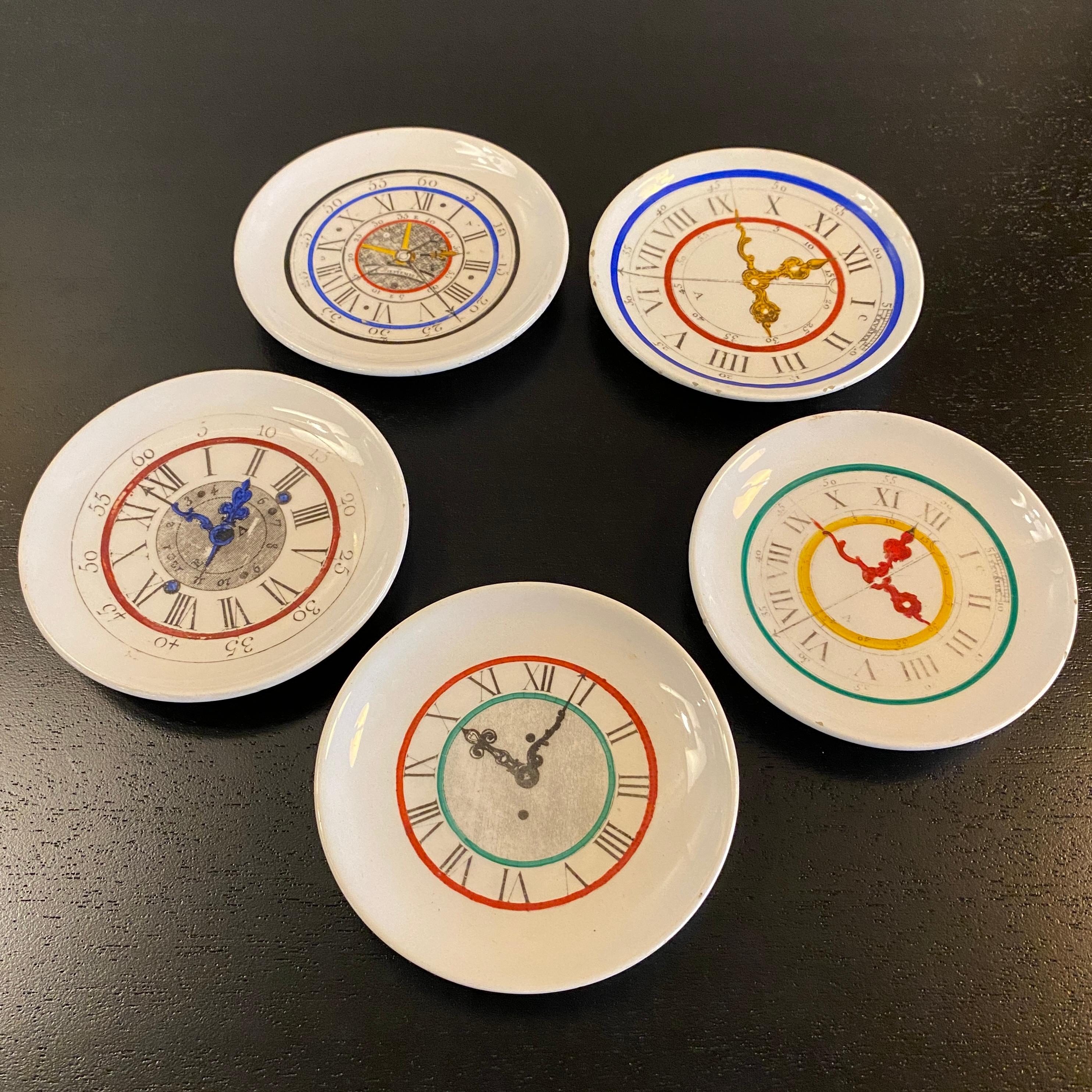 Italian Mid-Century Modern Petite Clock Plates In Good Condition For Sale In Brooklyn, NY