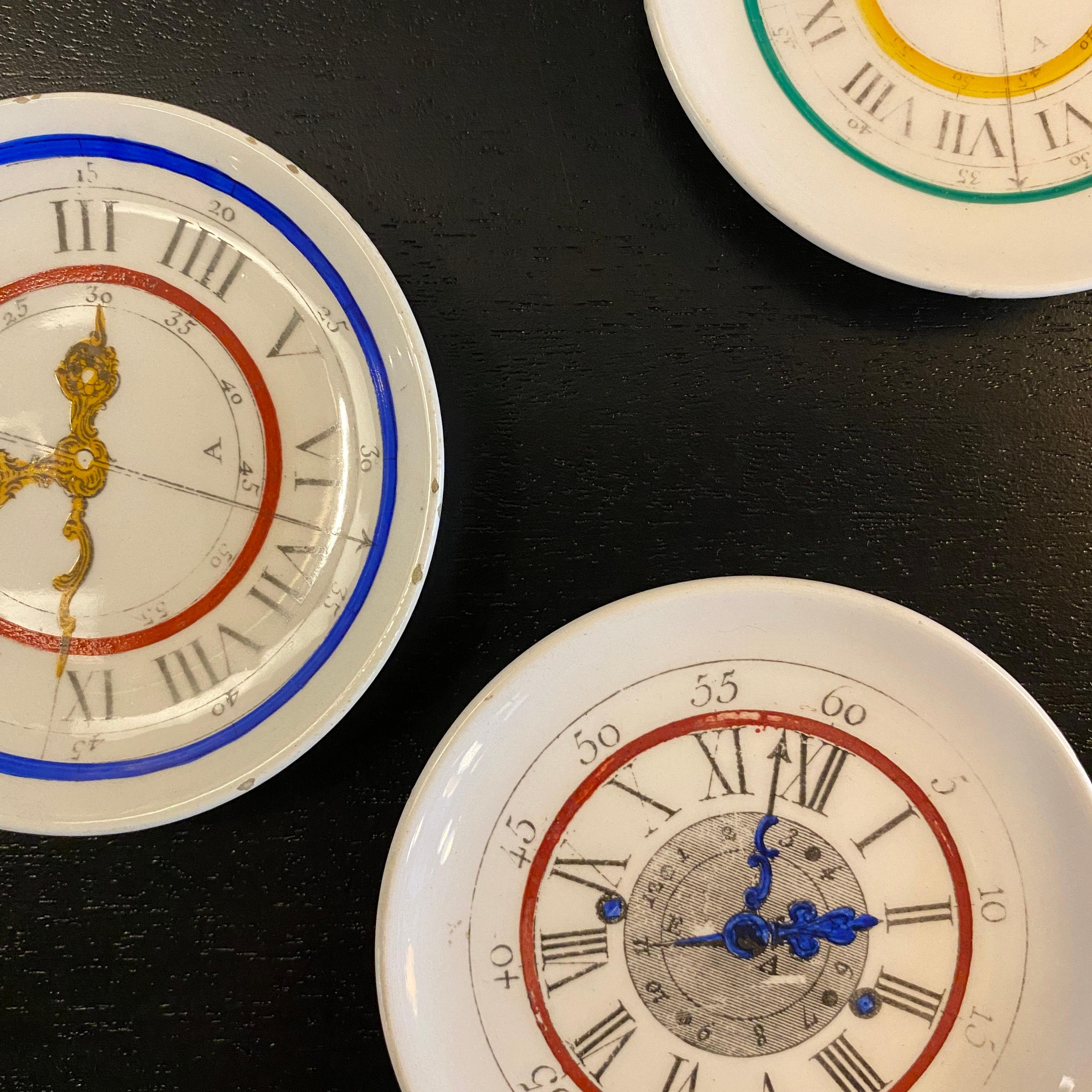 20th Century Italian Mid-Century Modern Petite Clock Plates For Sale