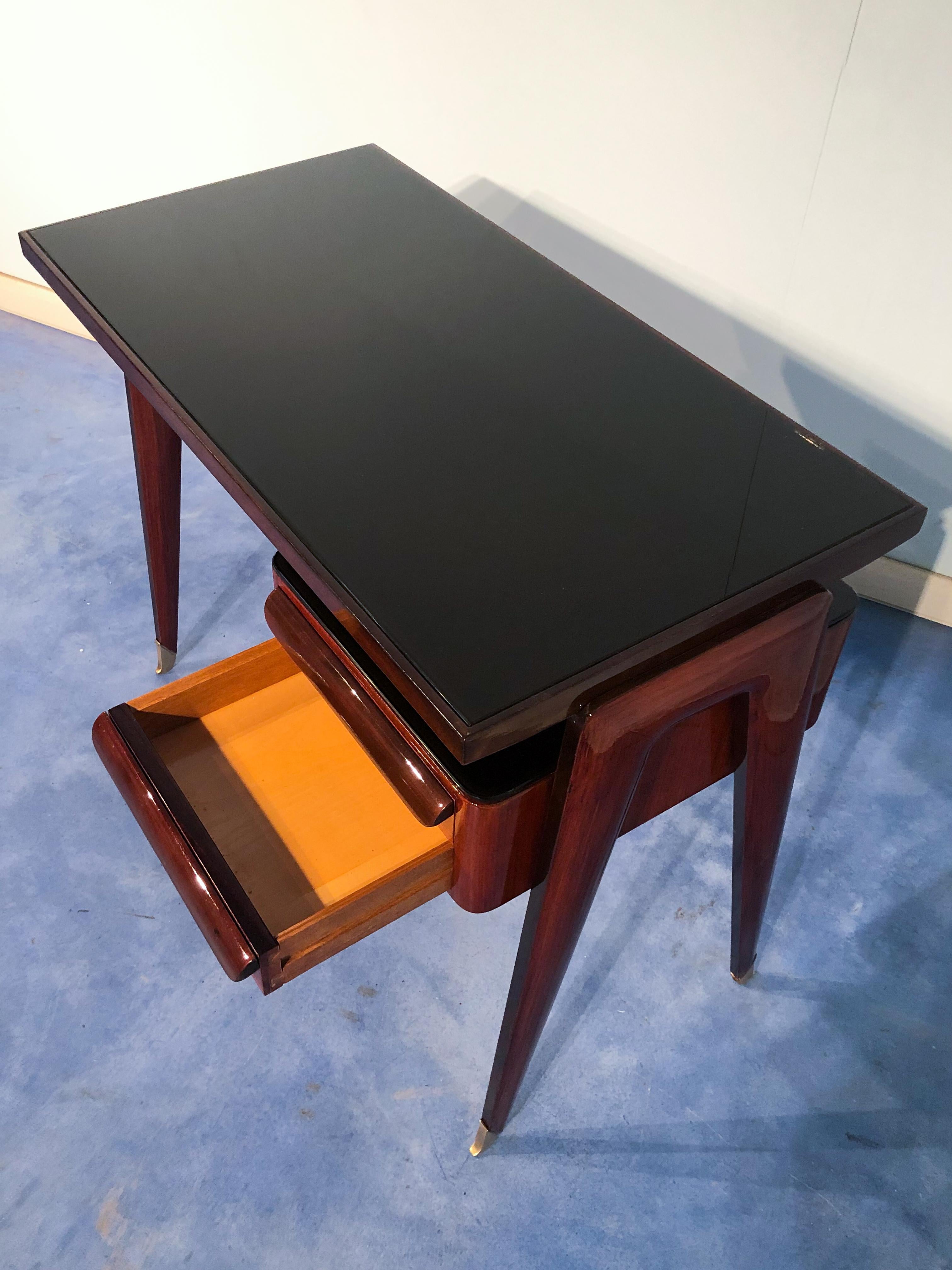 Italian Mid-Century Modern Petite Desk in Teak Designed by Vittorio Dassi, 1950s 14