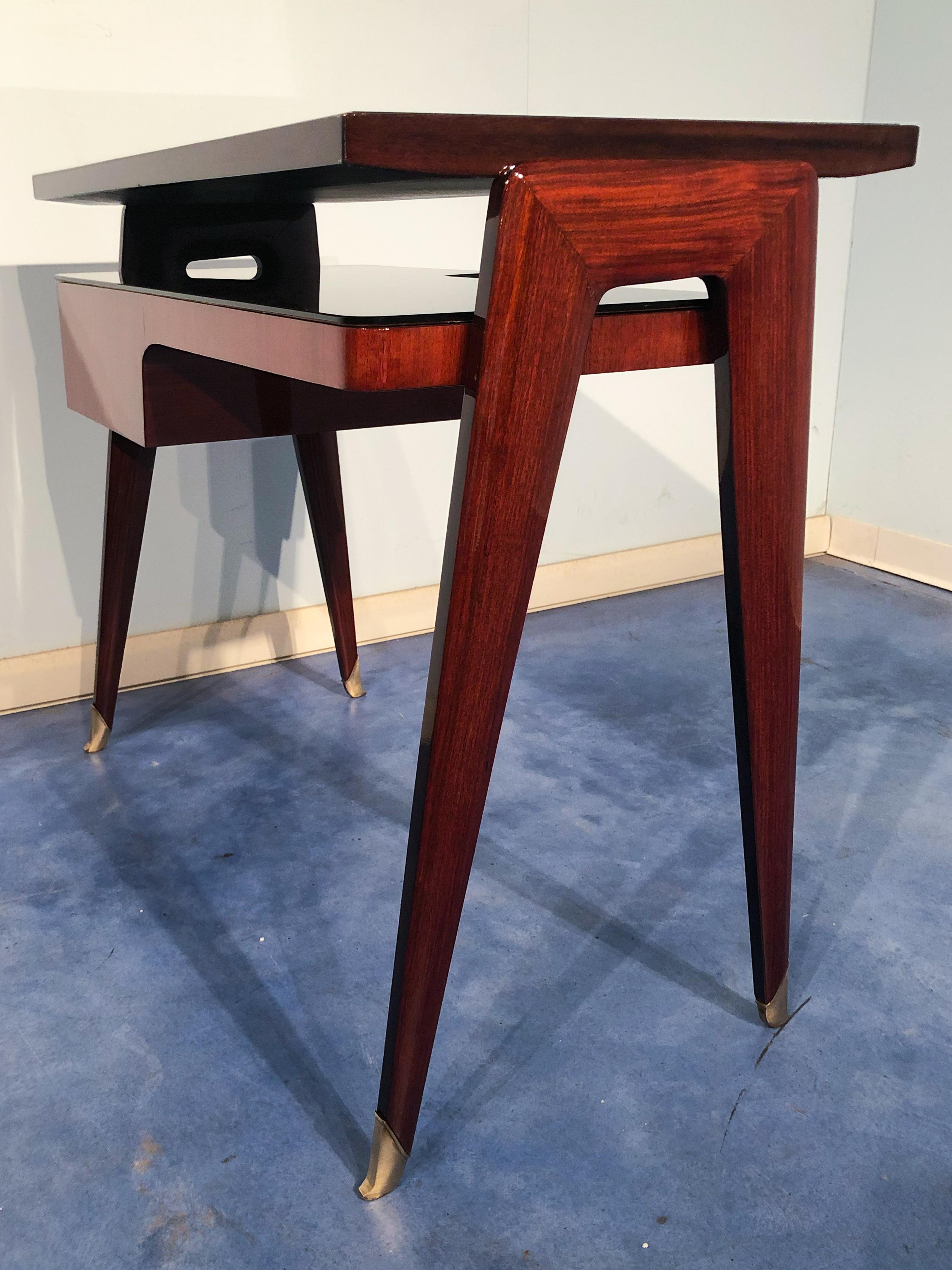 Italian Mid-Century Modern Petite Desk in Teak Designed by Vittorio Dassi, 1950s 2