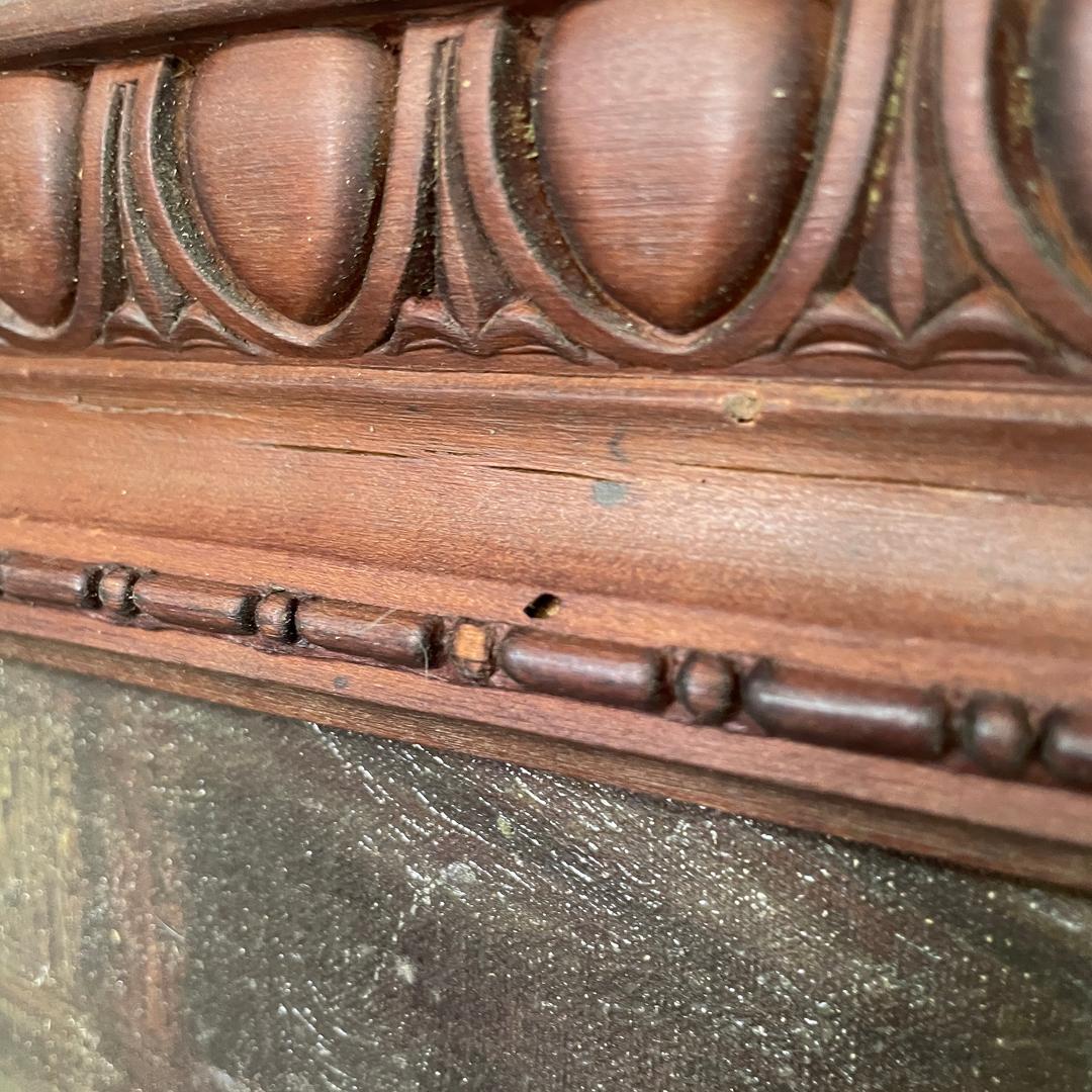 Quadro italiano di metà secolo moderno con cornice decorata in legno, anni '60 in vendita 4
