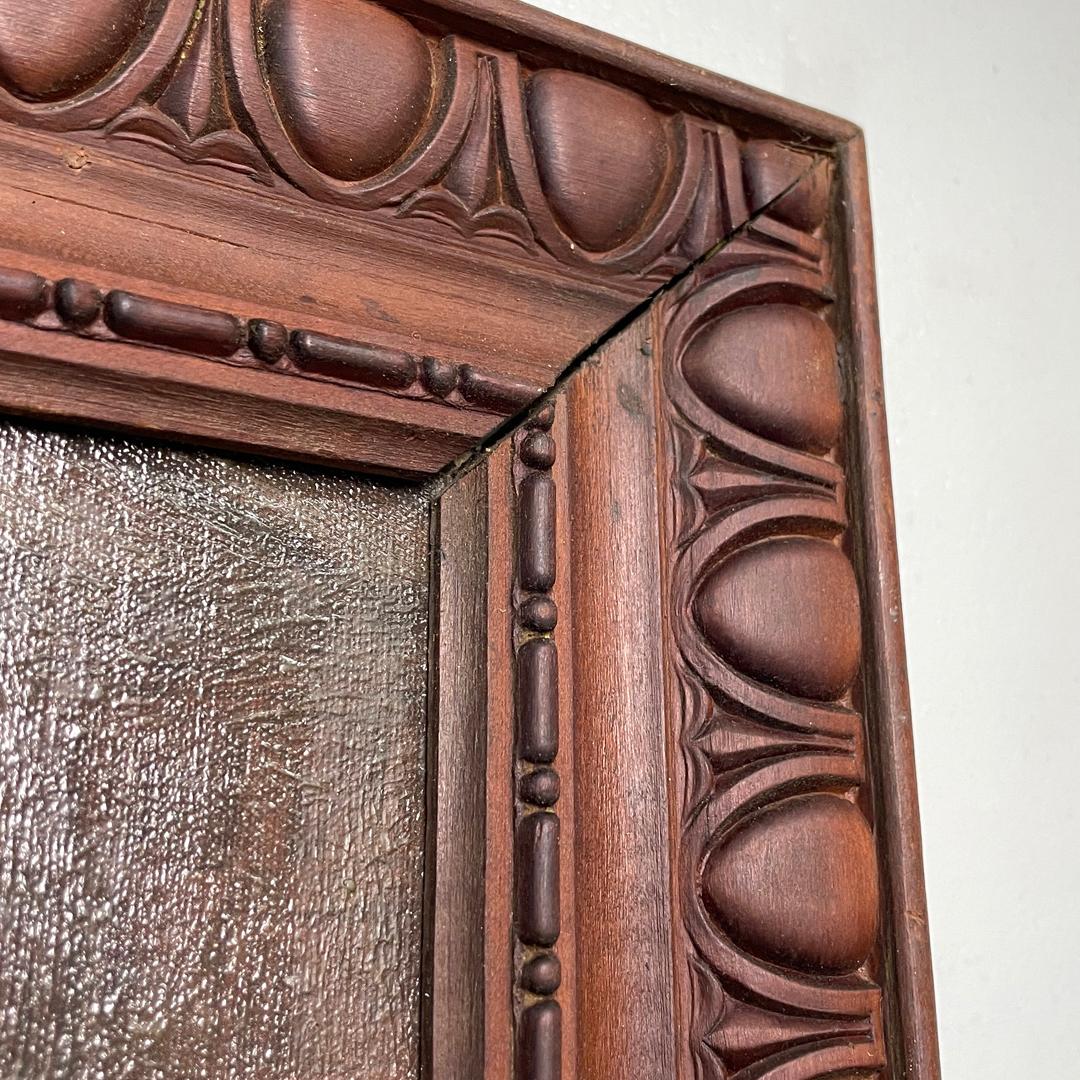 Quadro italiano di metà secolo moderno con cornice decorata in legno, anni '60 in vendita 3