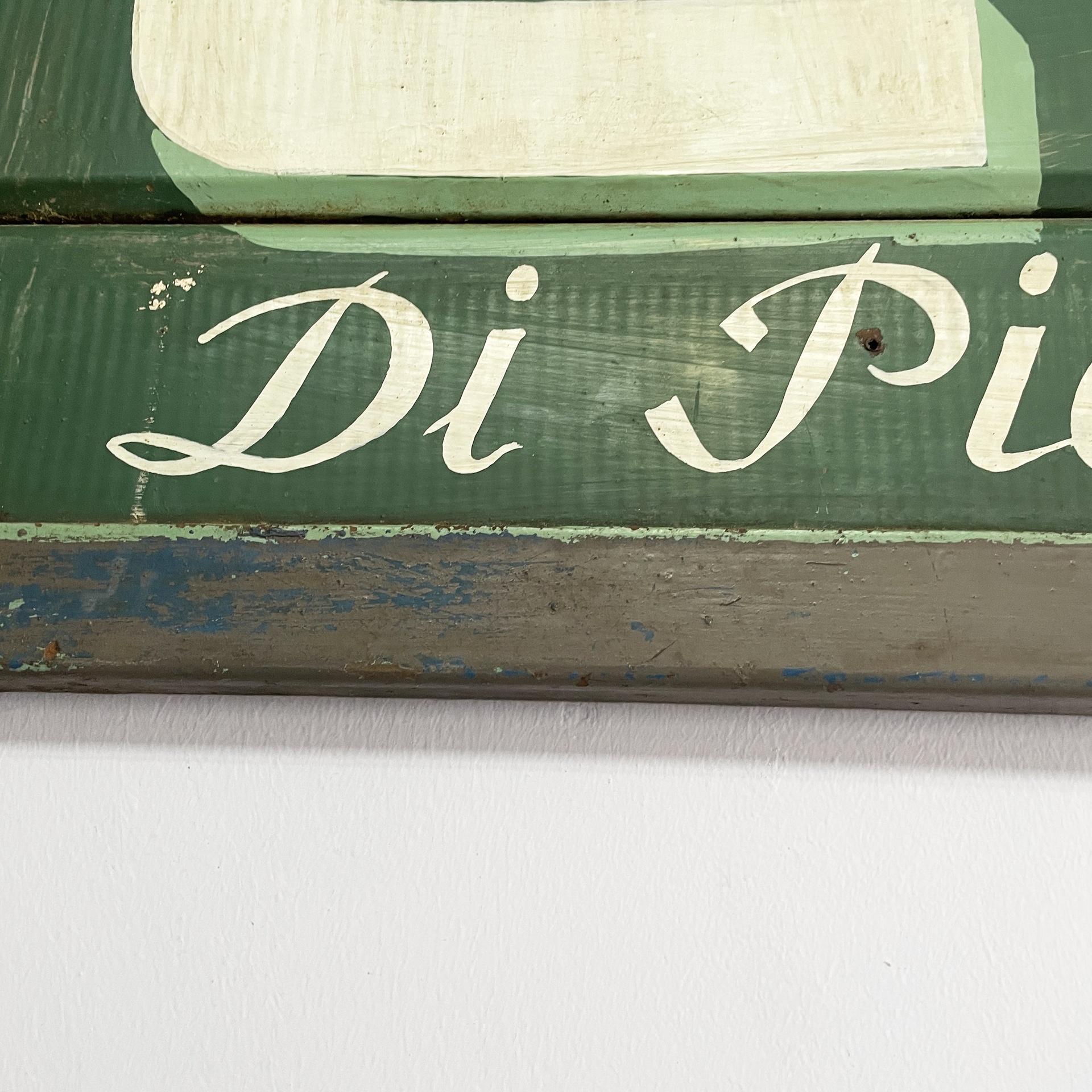 Enseigne publicitaire en métal pour le café Pierri's, Italie, milieu du siècle dernier, années 1950 2