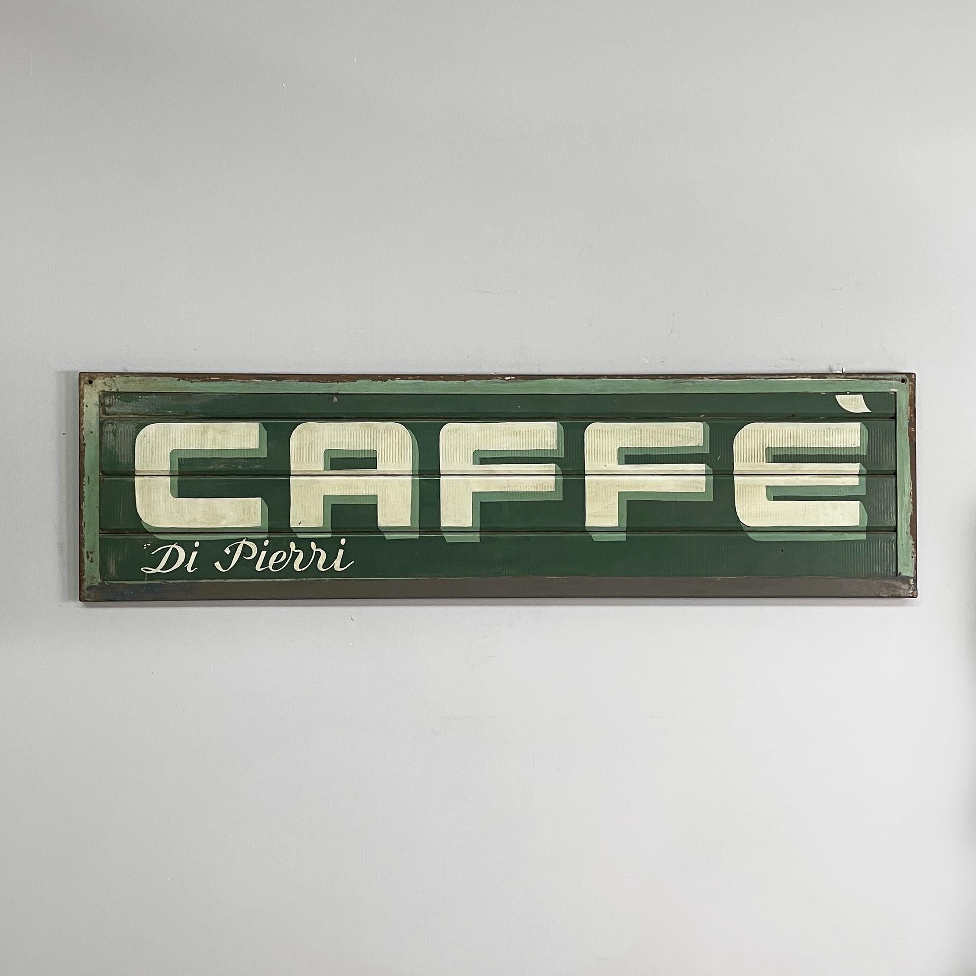 Enseigne publicitaire en métal pour le café Pierri
s, Italie, milieu du siècle dernier, années 1950