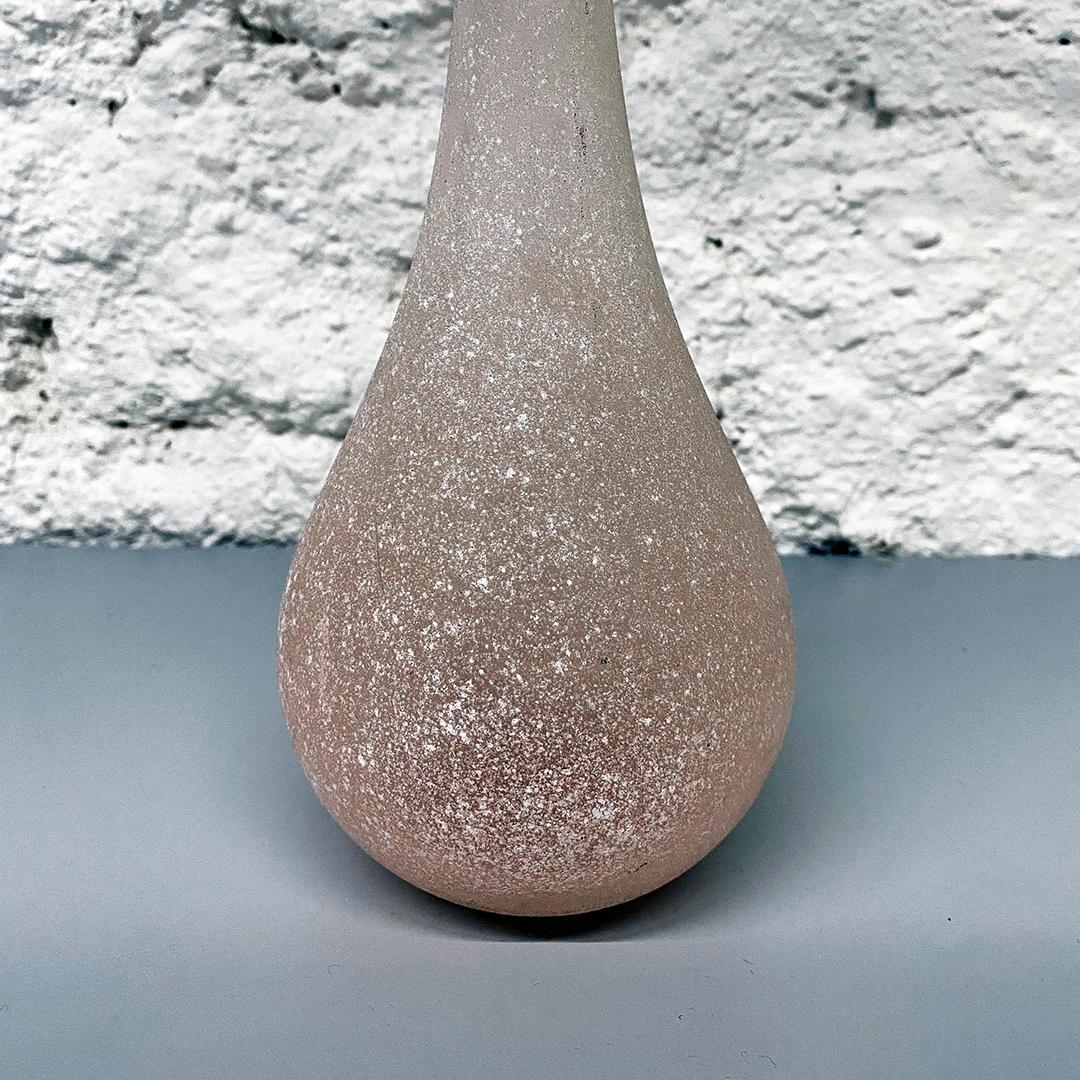 Italian Mid-Century Modern Pink Murano Scavo Glass Vase by La Murrina, 1960s 1