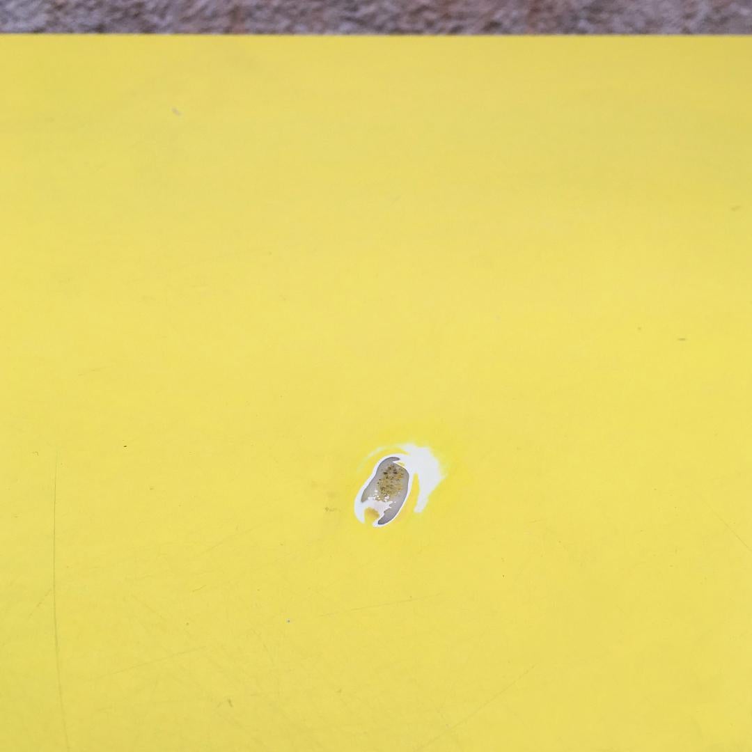 Italian Mid-Century Modern Plastic Yellow Table by Kartell, 1970s 3