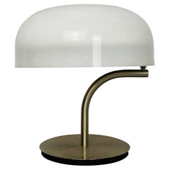 Italian Mid-Century Modern Plexiglass Table Lamp with Chromed Base, 1970s