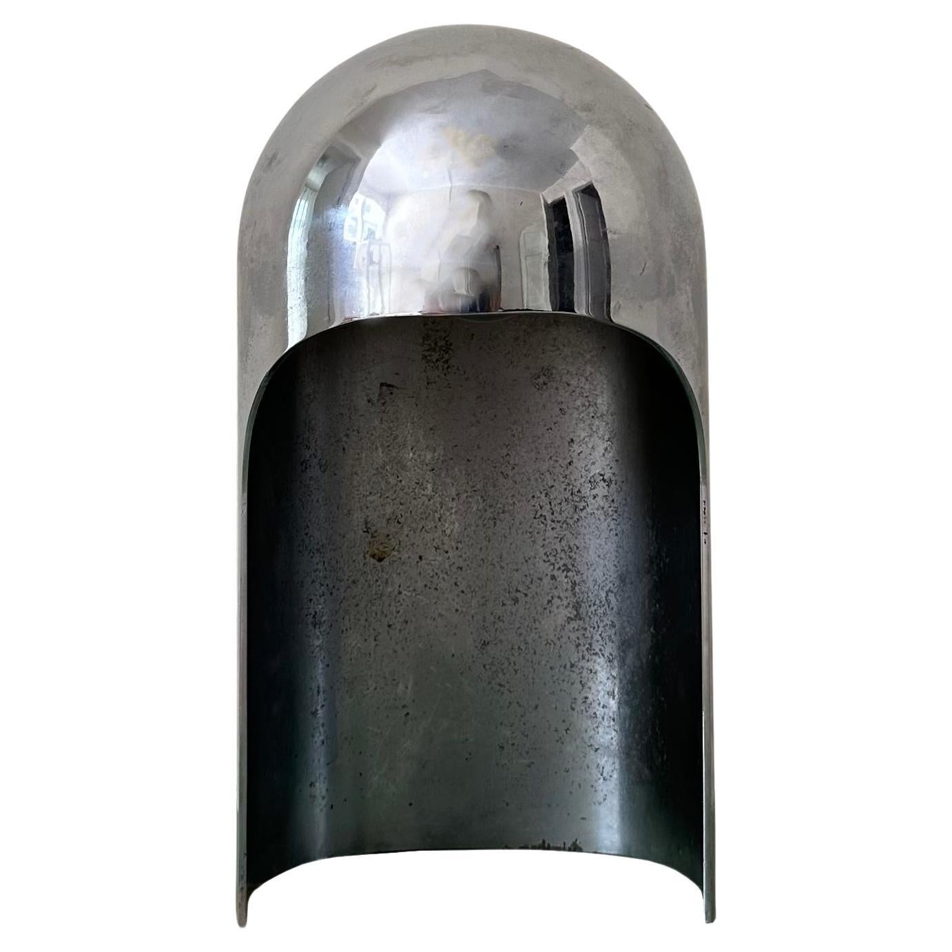 Italian Mid-Century Modern Polished Aluminum Dome Table Lamp, 1960's For Sale