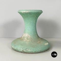 Italian mid-century modern Pot holder in aqua green concrete, 1950s