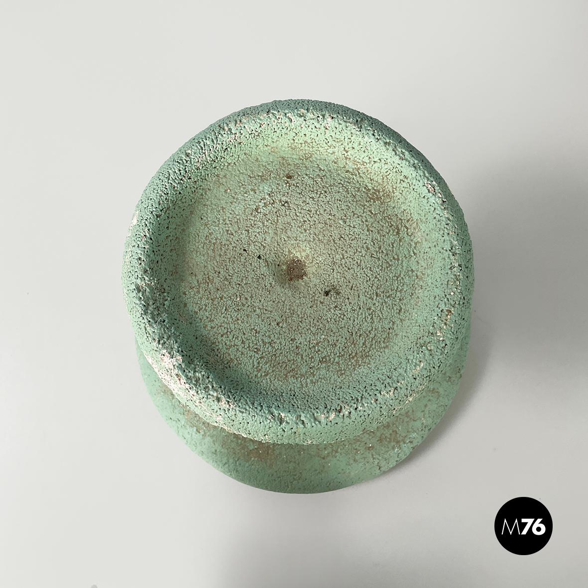 Porte-pot italien moderne du milieu du siècle en béton vert d'eau, années 1950 Bon état - En vente à MIlano, IT