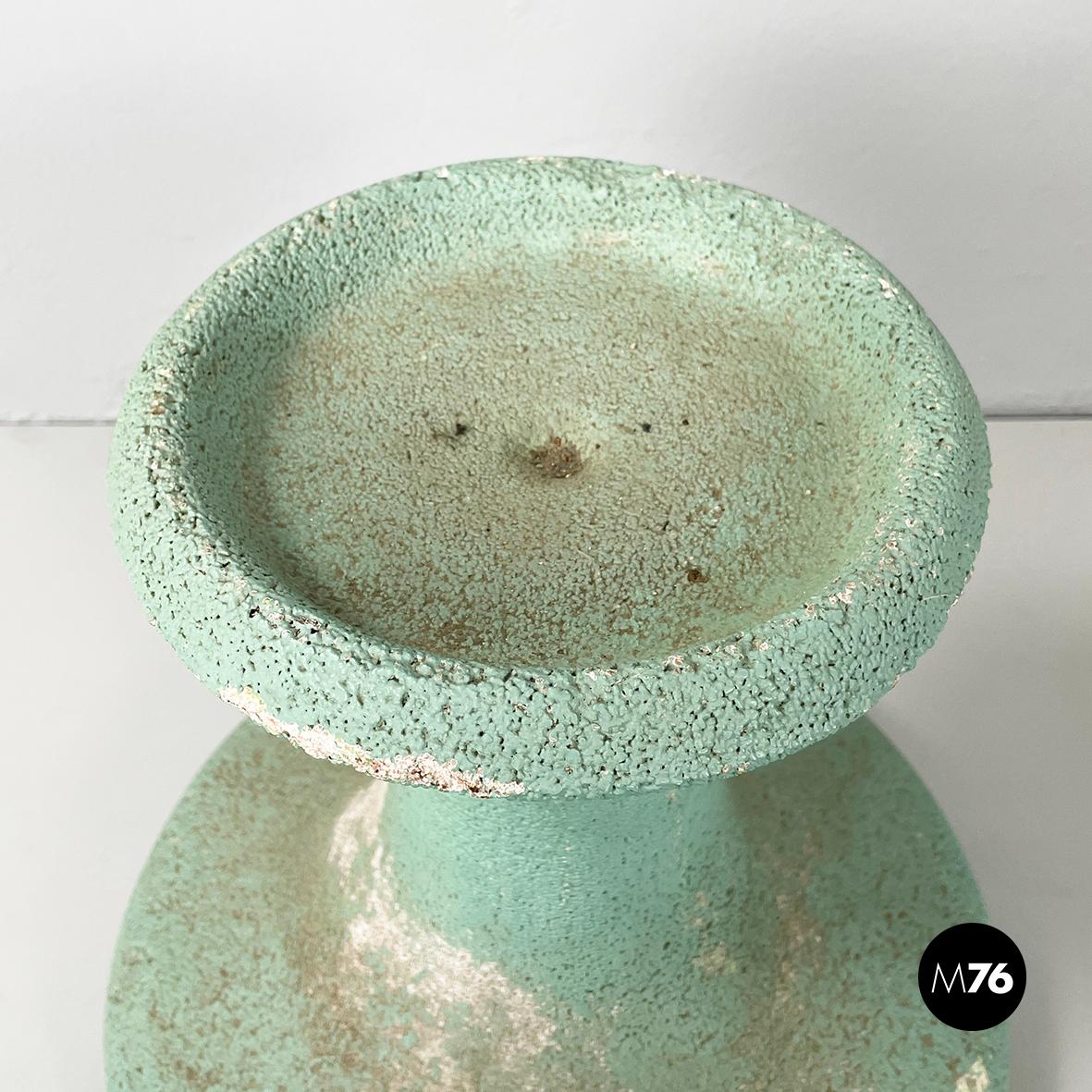 Milieu du XXe siècle Porte-pot italien moderne du milieu du siècle en béton vert d'eau, années 1950 en vente