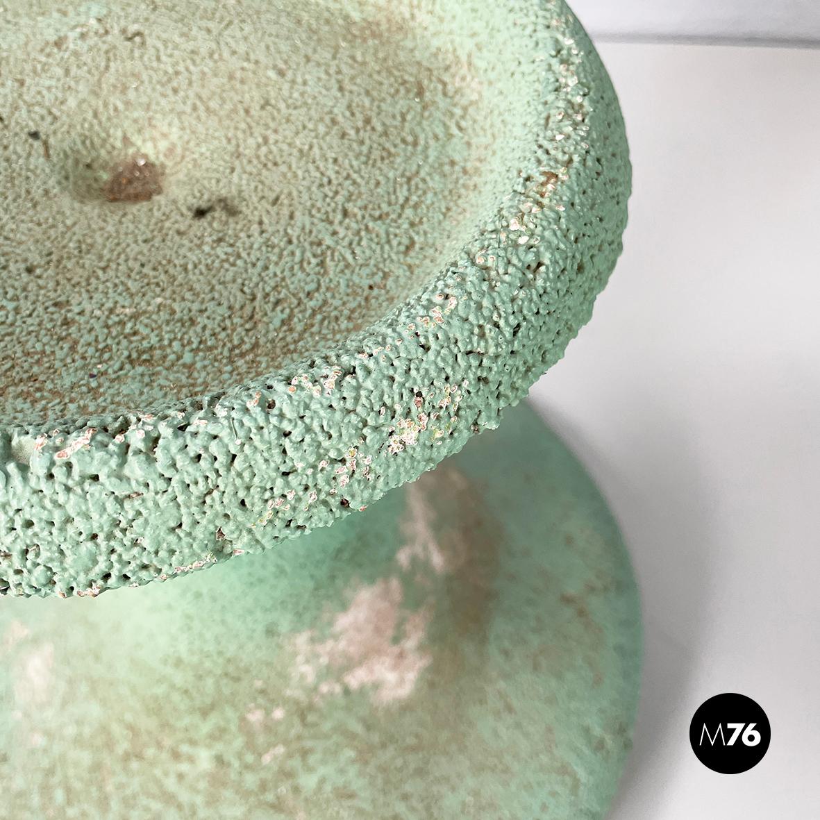 Porte-pot italien moderne du milieu du siècle en béton vert d'eau, années 1950 en vente 1