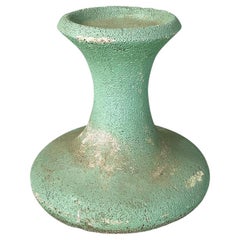 Italian mid-century modern Pot holder in aqua green concrete, 1950s