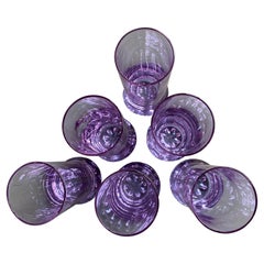 Vasos largos para bebidas de color morado, modernos e italianos de mediados de siglo, de Arnolfo di Cambio