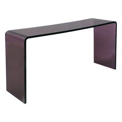 Console italienne moderne du milieu du siècle en lucite violette, années 1970