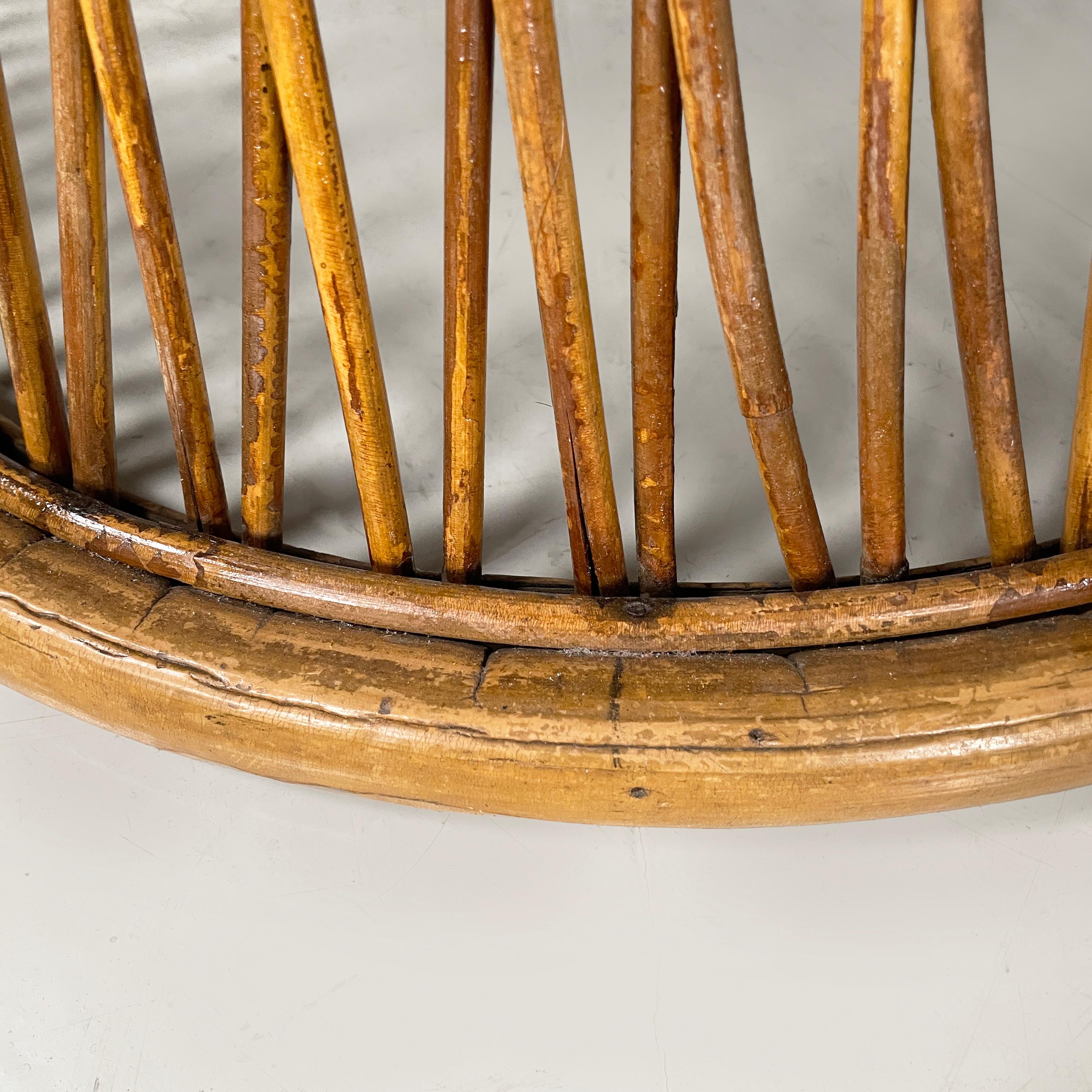 Italian mid-century modern rattan armchairs Margherita by Albini Bonacina, 1950s 12