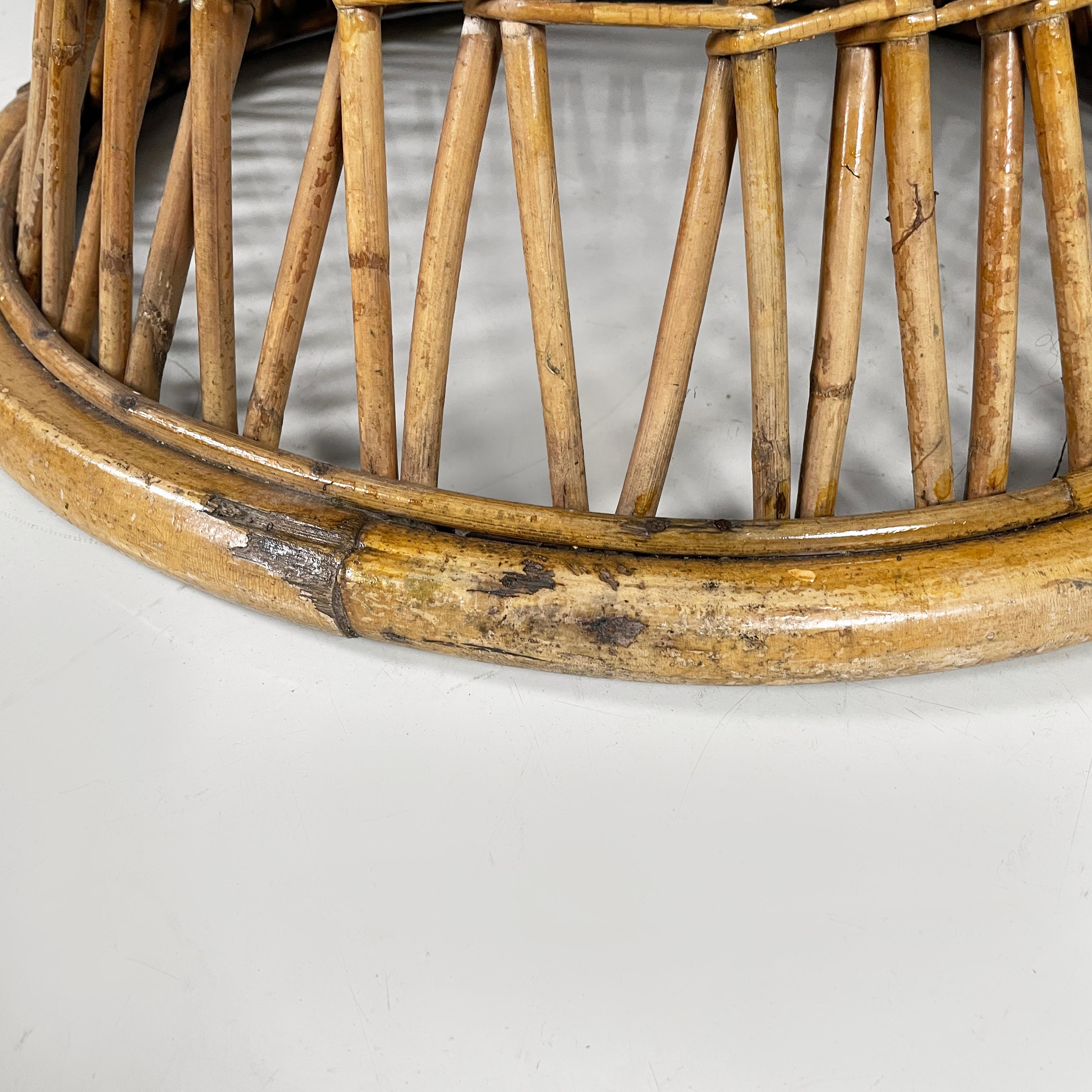 Italian mid-century modern rattan armchairs Margherita by Albini Bonacina, 1950s 13