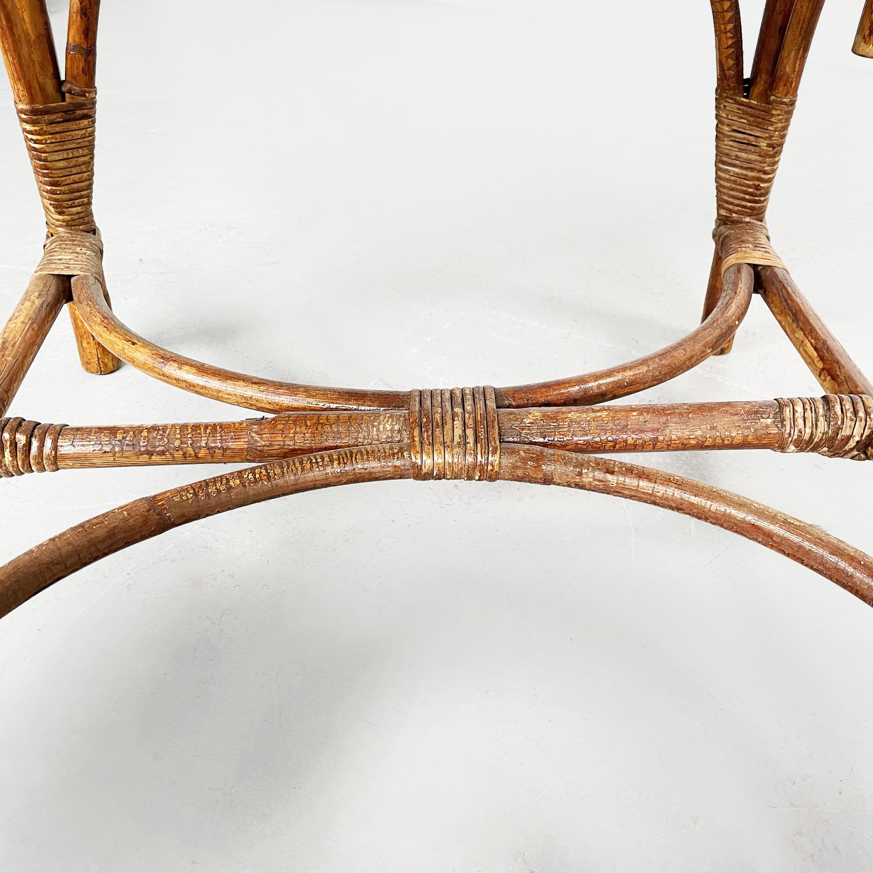 Italian Mid-Century Modern Rattan, Bamboo and Straw Chairs, 1960s 13