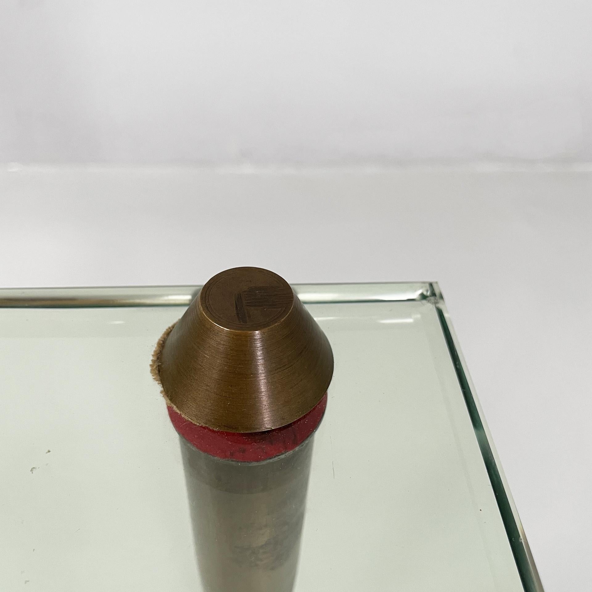 Italian mid-century modern rectangular coffe table in glass and brass, 1950s For Sale 4