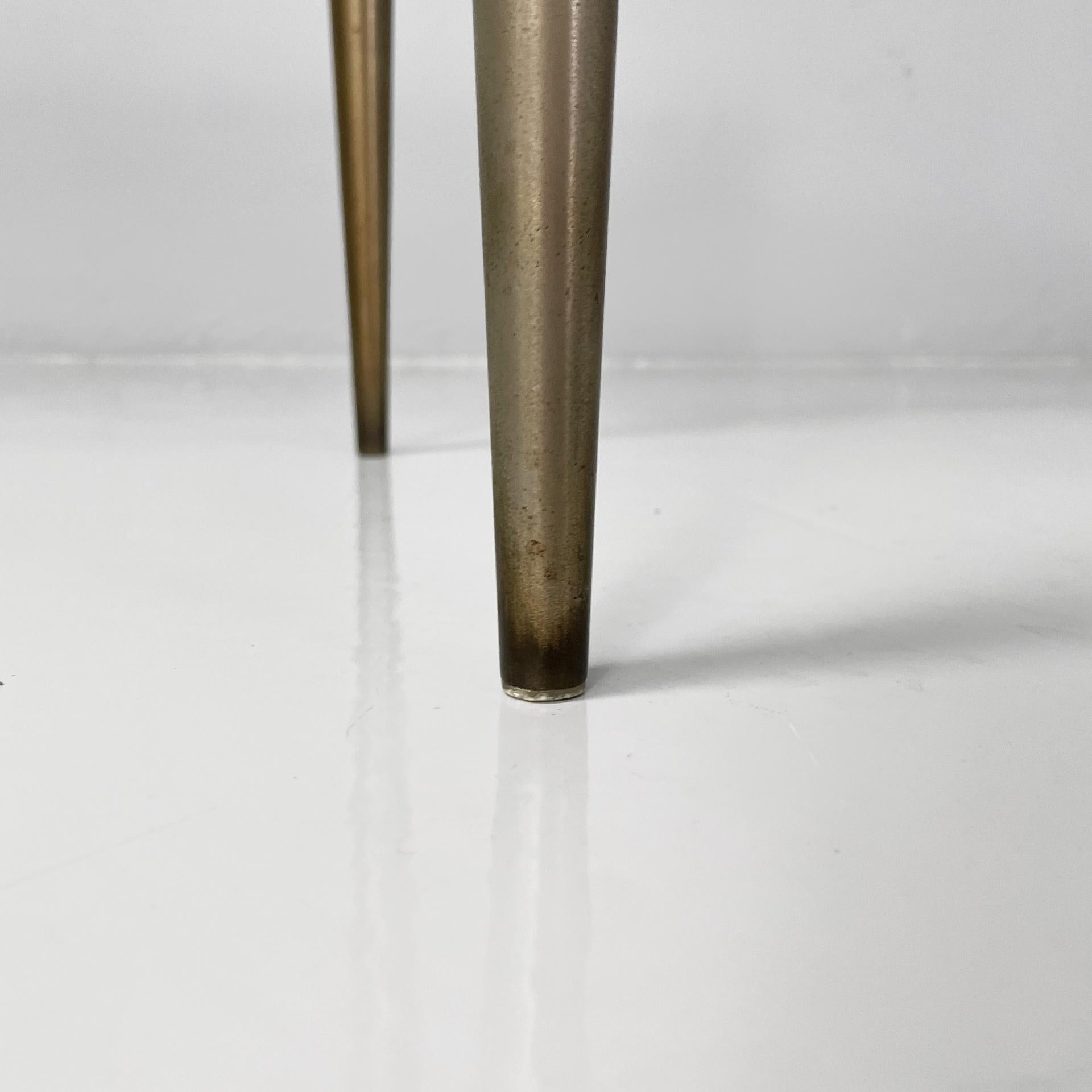 Italian mid-century modern rectangular coffe table in glass and brass, 1950s For Sale 8