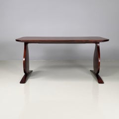 Italian mid-century modern rectangular coffee table in wood, 1950s