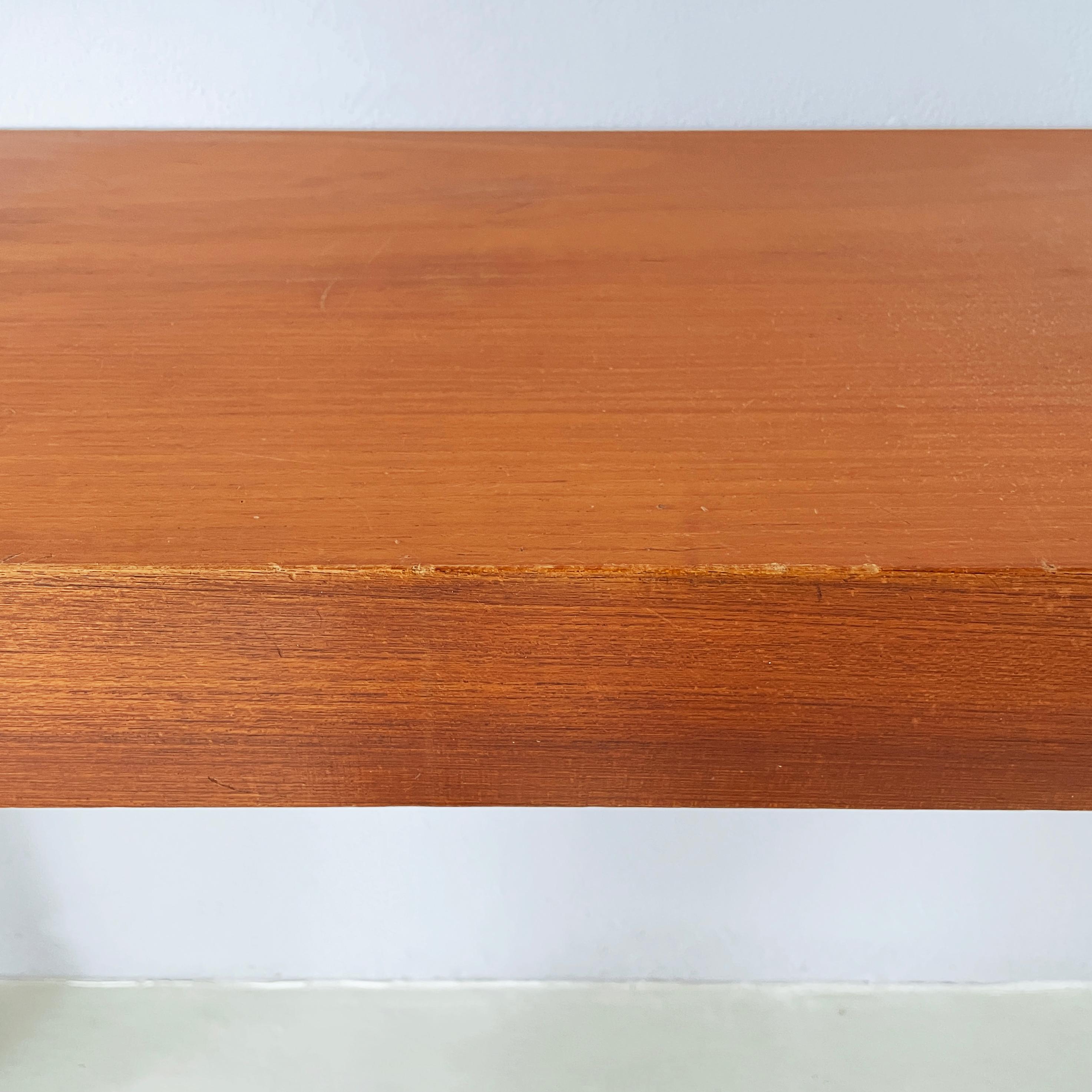 Italian mid-century modern Rectangular console in wood, 1960s For Sale 4