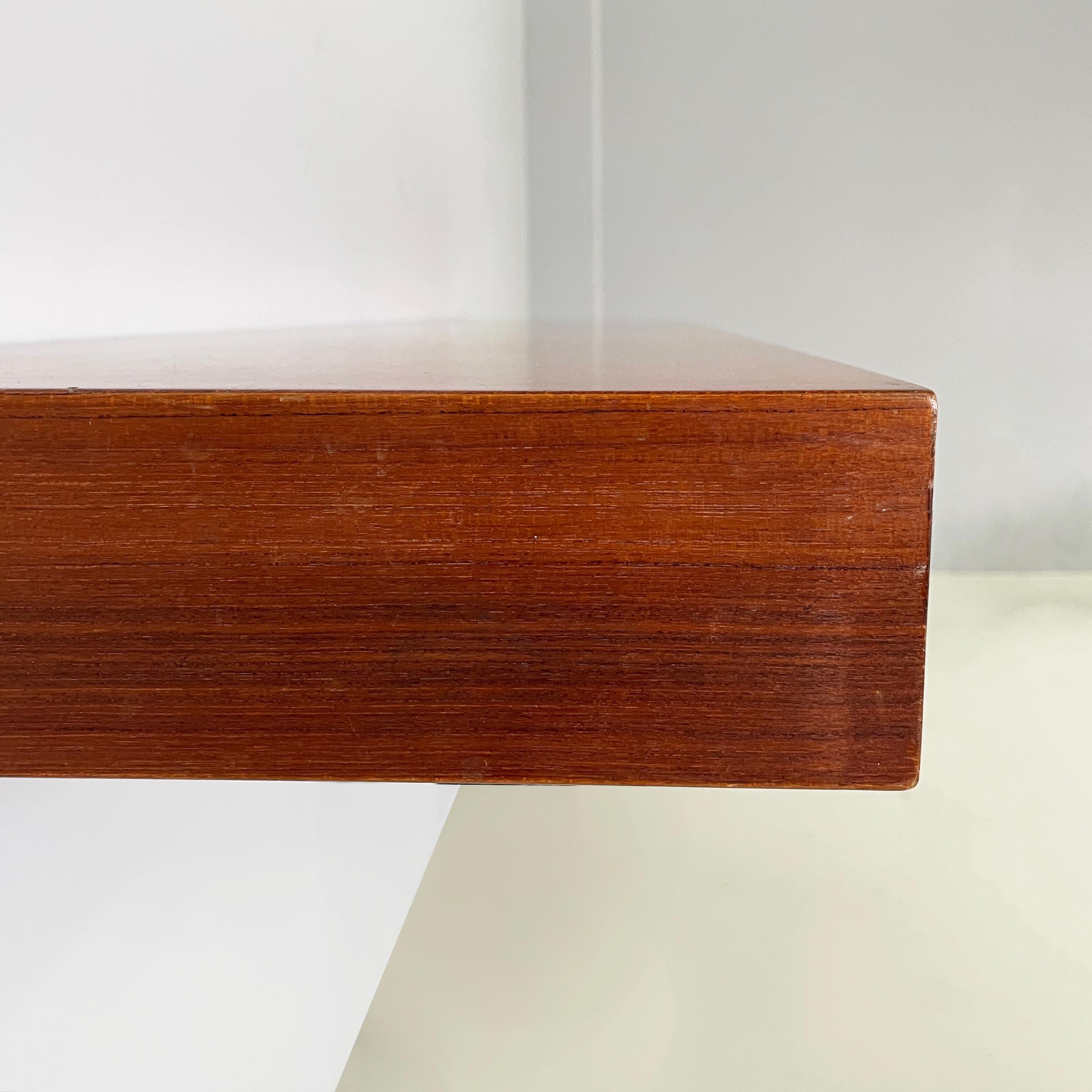 Italian mid-century modern Rectangular console in wood, 1960s For Sale 3