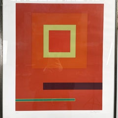 Italian Mid-Century Modern Rectangular Geometric Print by Mauro Reggiani, 1950s