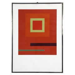 Italian Mid-Century Modern Rectangular Geometric Print by Mauro Reggiani, 1950s