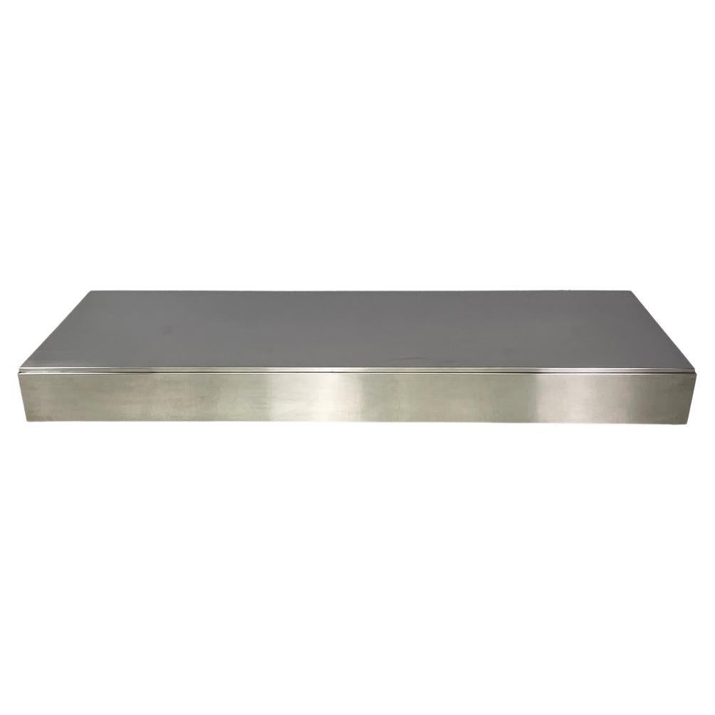 Italian mid-century modern rectangular metal coffee table, 1970s