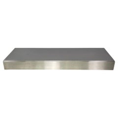 Italian mid-century modern rectangular metal coffee table, 1970s